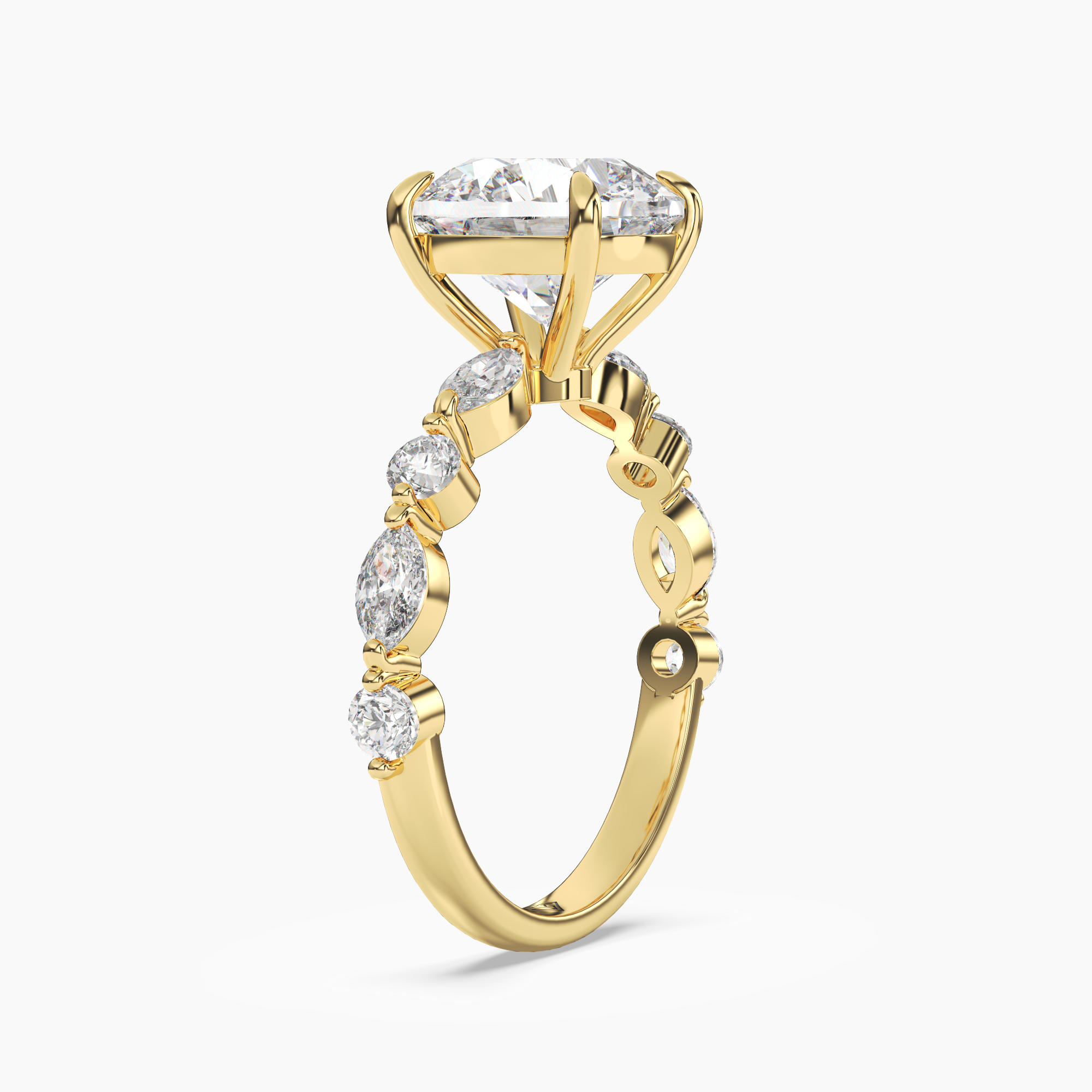 Sonnet Round Solitaire 1.5 Carat Lab Grown Diamond Engagement Ring in 18K Yellow Gold