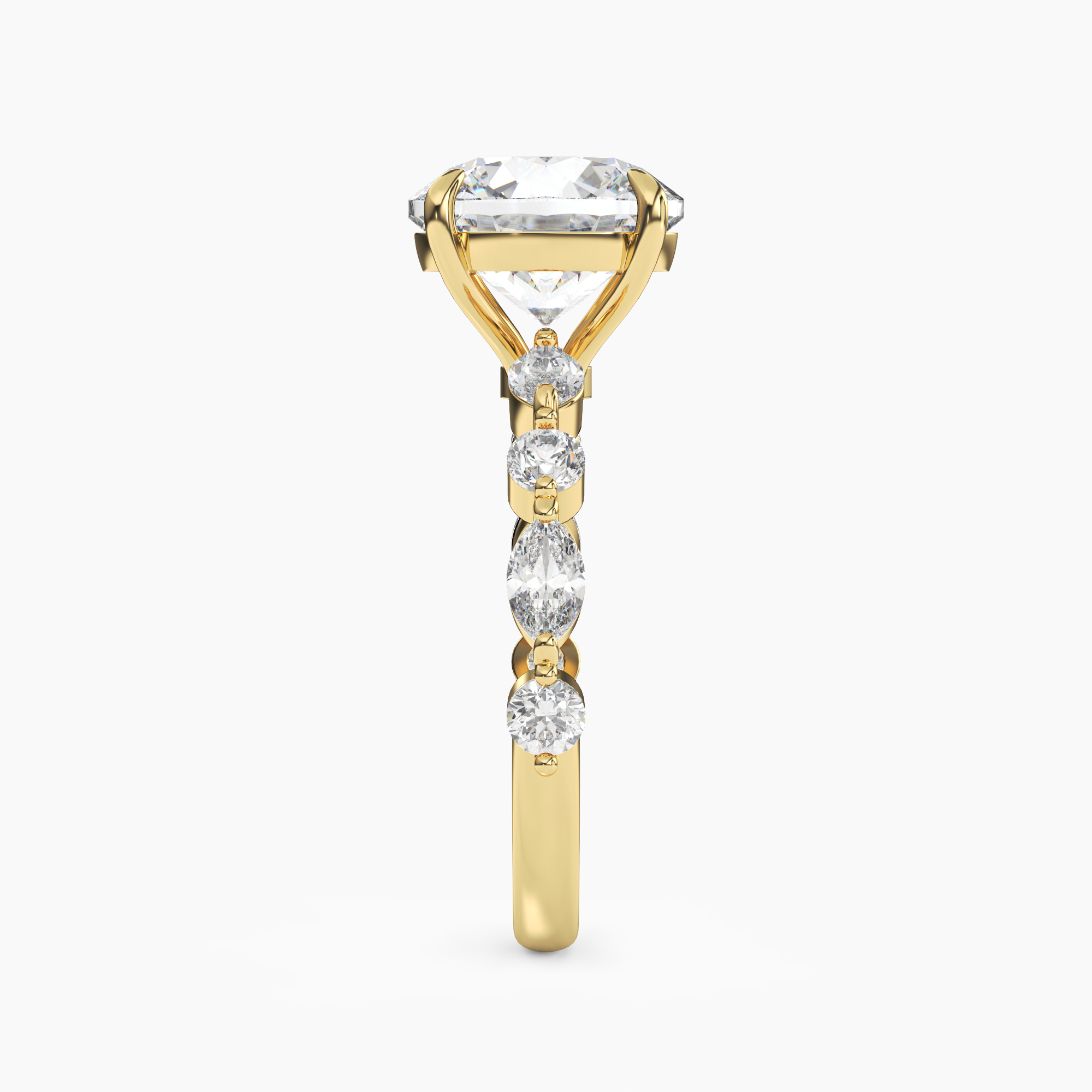 Sonnet Round Solitaire 1.5 Carat Lab Grown Diamond Engagement Ring in 18K Yellow Gold