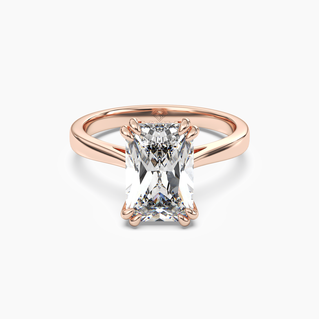 Meadow Radiant Hidden Halo 2 Carat Lab Grown Diamond Engagement Ring in 14K White Gold