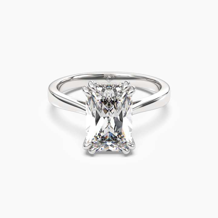 Meadow Radiant Hidden Halo 1 Carat Lab Grown Diamond Engagement Ring in 14K White Gold