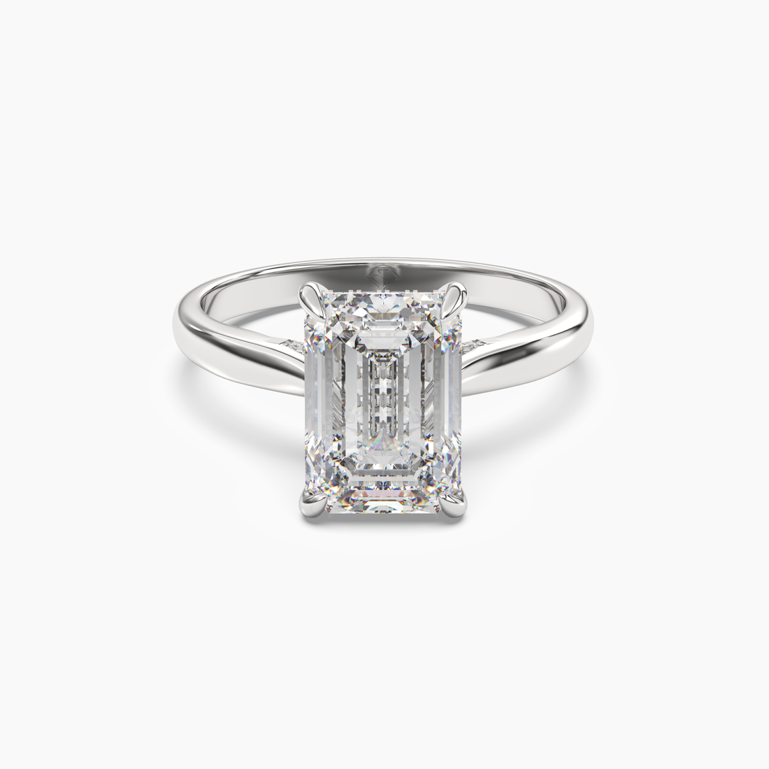 Hestia Emerald Hidden Halo 3 Carat Lab Grown Diamond Engagement Ring in 14K Yellow Gold