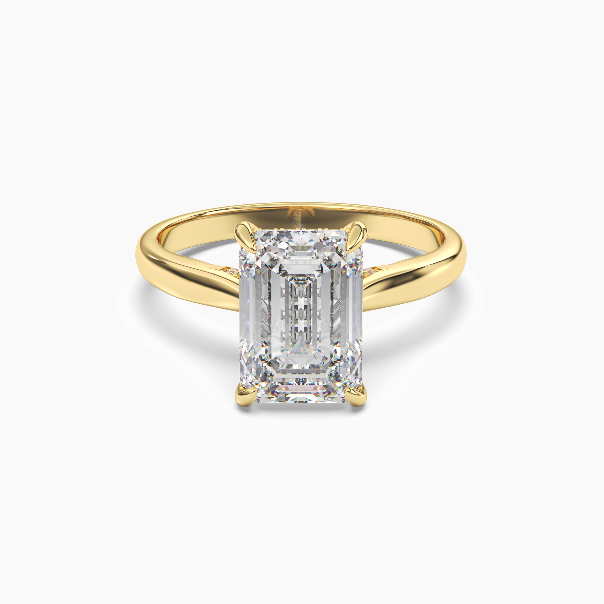 Hestia Emerald Hidden Halo 1.5 Carat Lab Grown Diamond Engagement Ring in 14K Rose Gold
