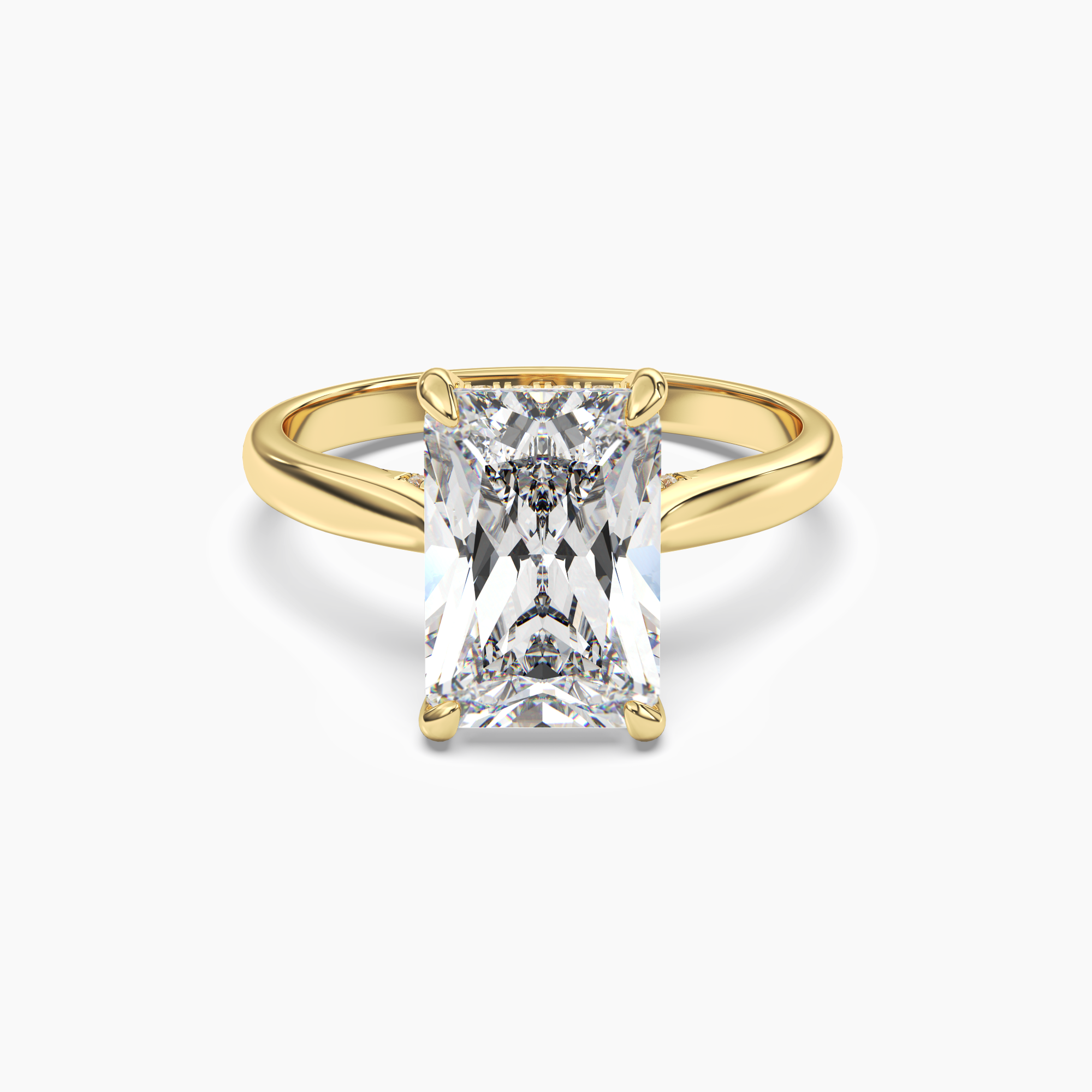 Hestia Radiant Hidden Halo 2 Carat Lab Grown Diamond Engagement Ring in 14K Rose Gold