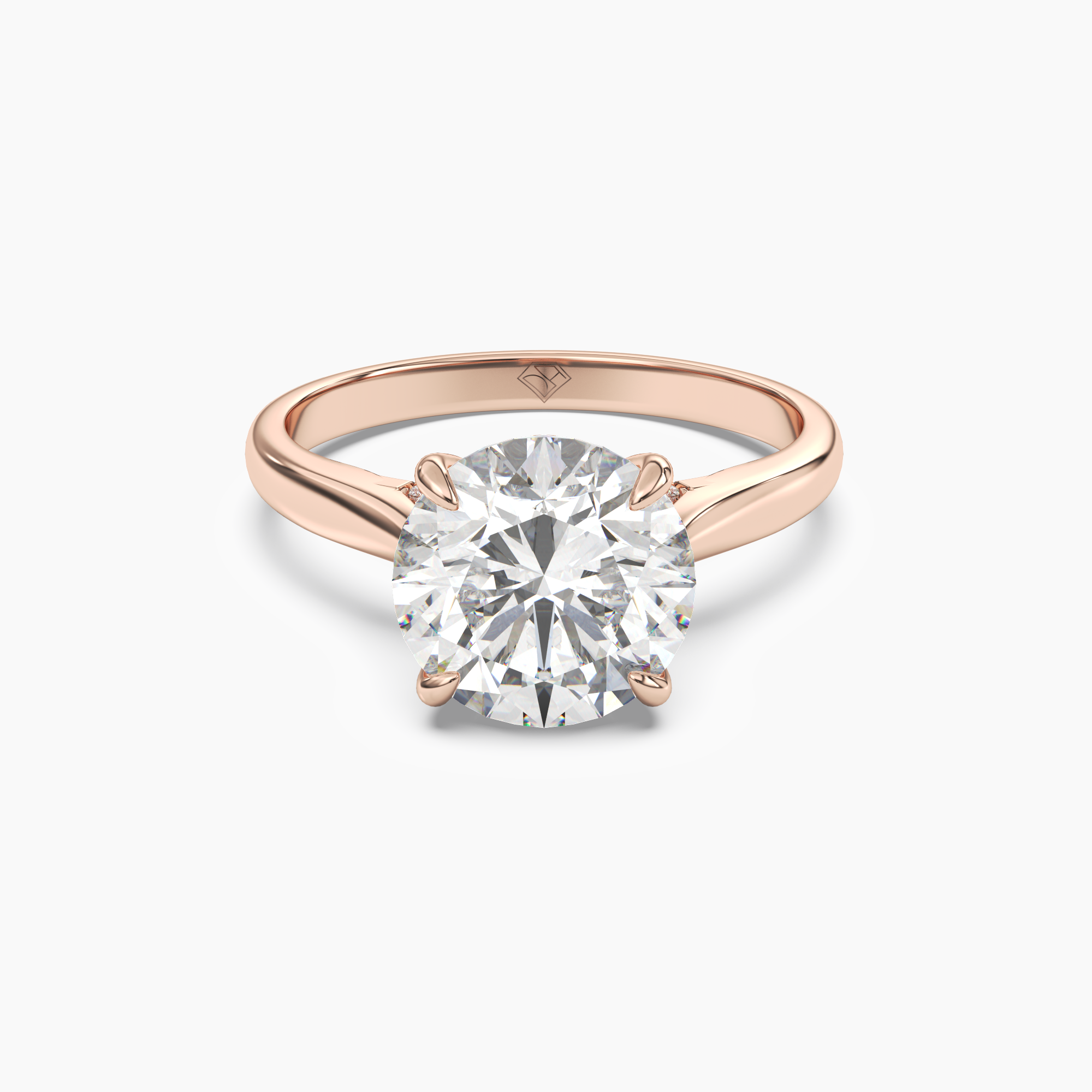 Hestia Round Hidden Halo 2.5 Carat Lab Grown Diamond Engagement Ring in 14K Yellow Gold