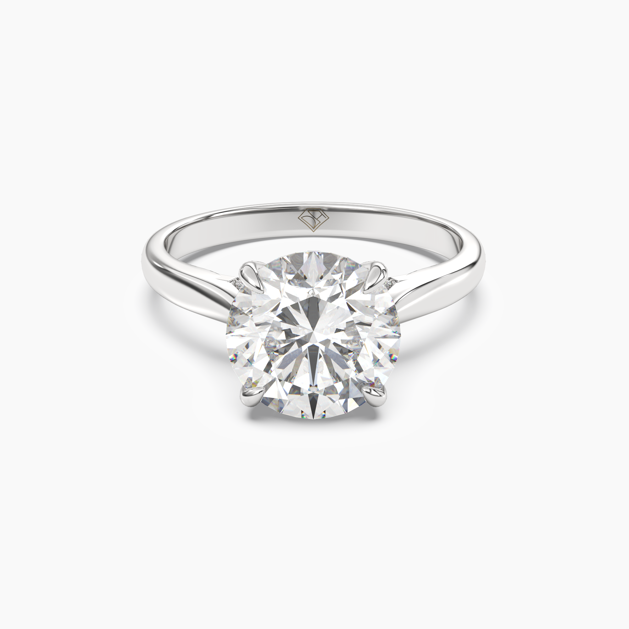Hestia Round Hidden Halo 1 Carat Lab Grown Diamond Engagement Ring in 14K Yellow Gold
