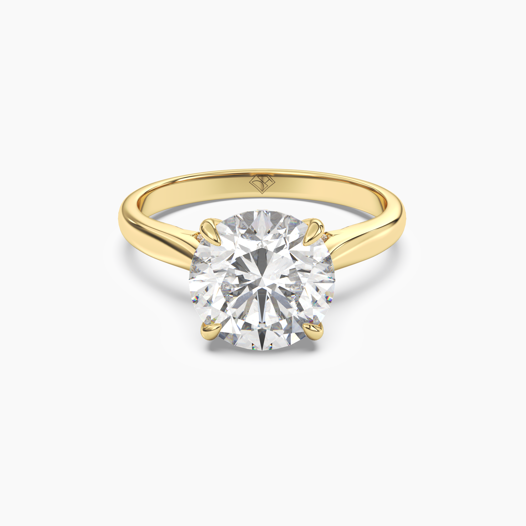 Hestia Round Hidden Halo 2 Carat Lab Grown Diamond Engagement Ring in 14K Rose Gold