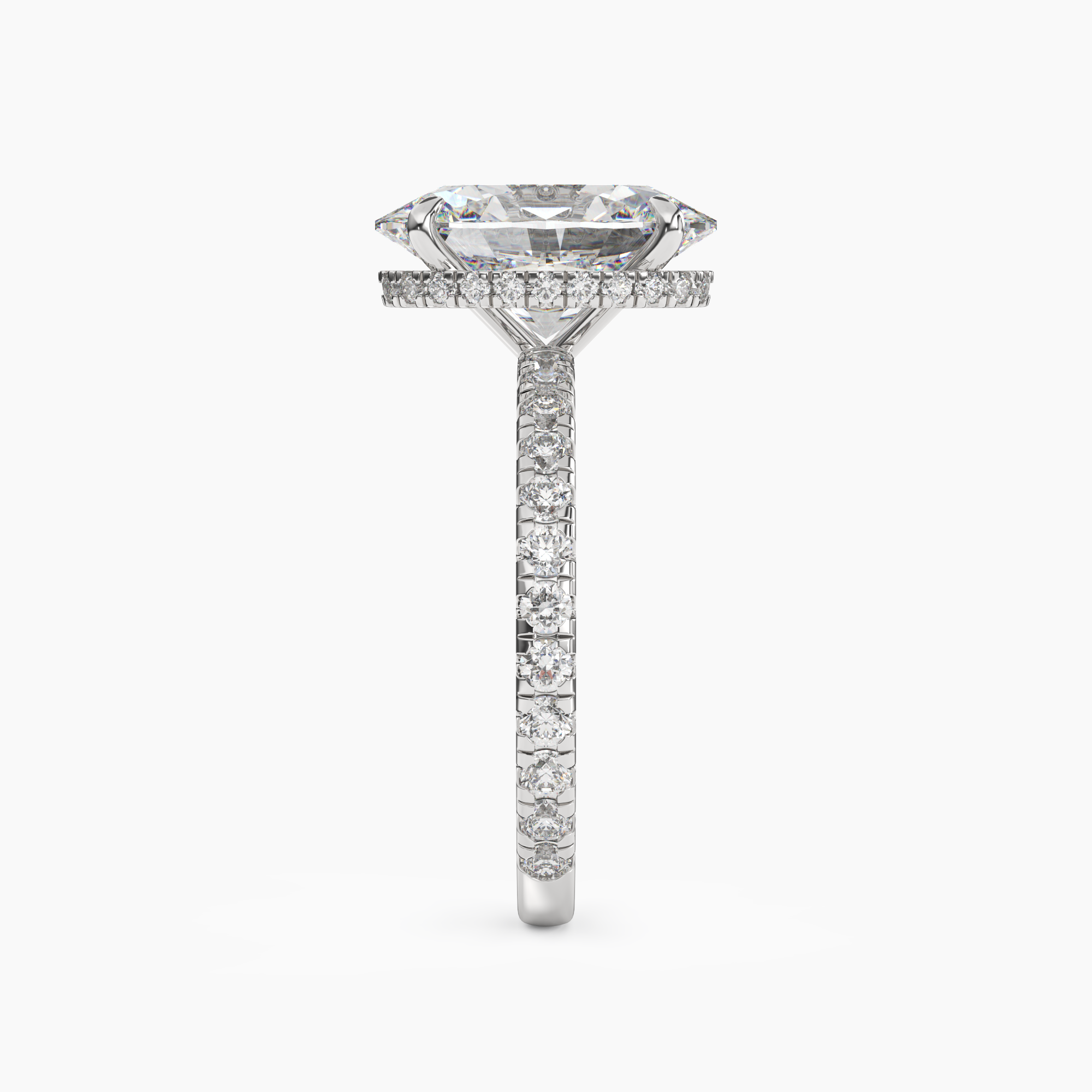 Fresco Oval Hidden Halo 1.5 Carat Lab Grown Diamond Engagement Ring in 18K Yellow Gold