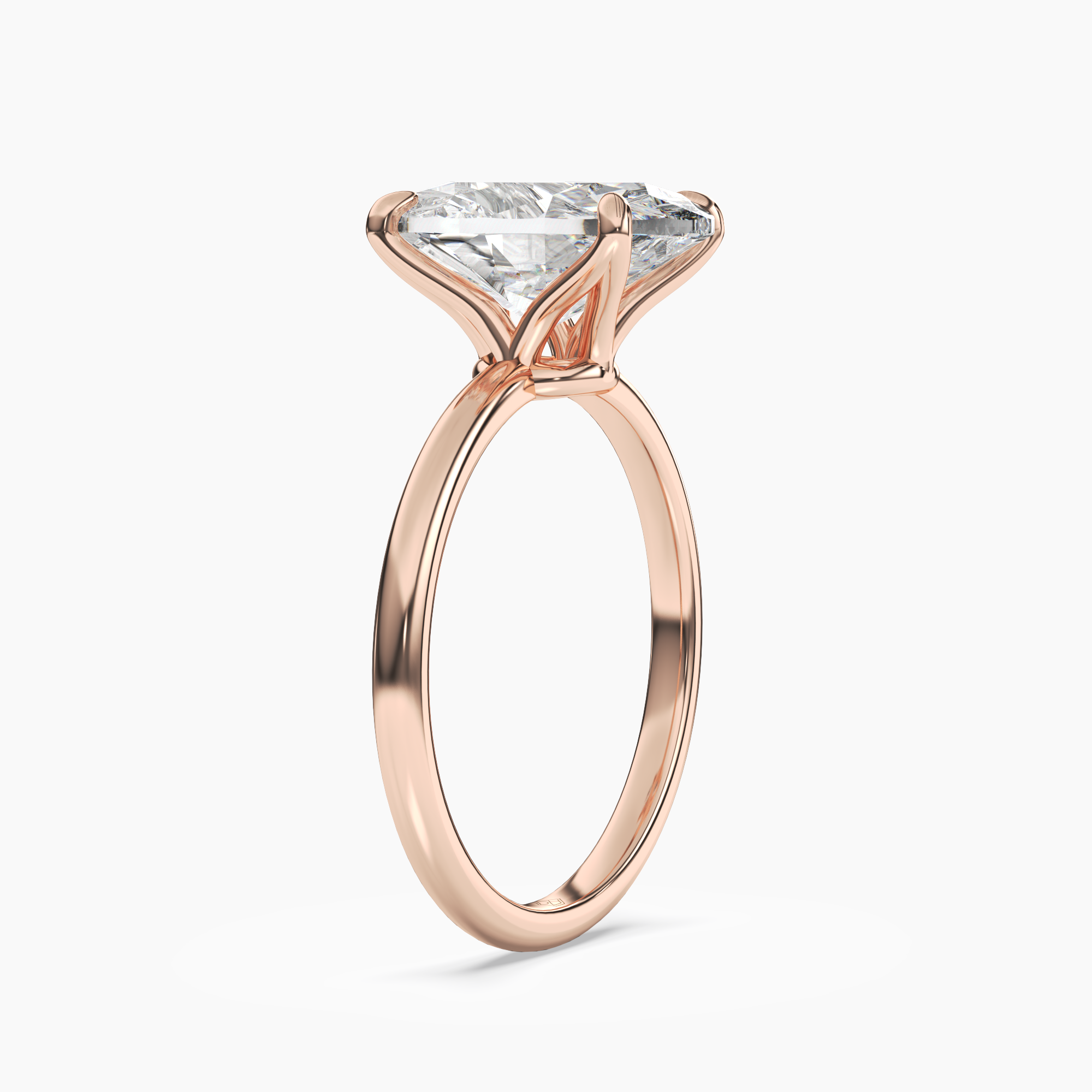 Brielle Oval Solitaire 1.5 Carat Lab Grown Diamond Engagement Ring in 18K White Gold