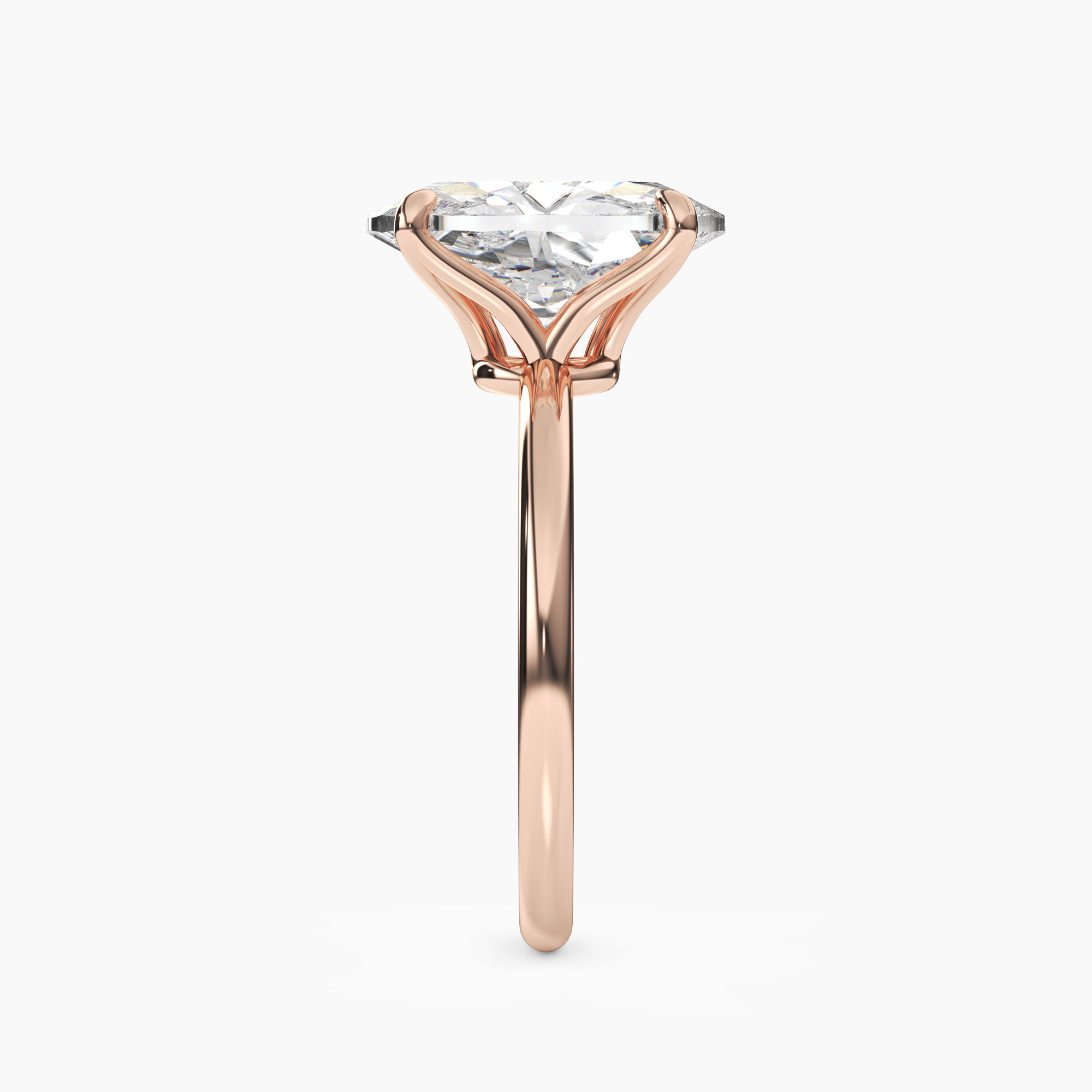 Brielle Oval Solitaire 1.5 Carat Lab Grown Diamond Engagement Ring in 18K White Gold
