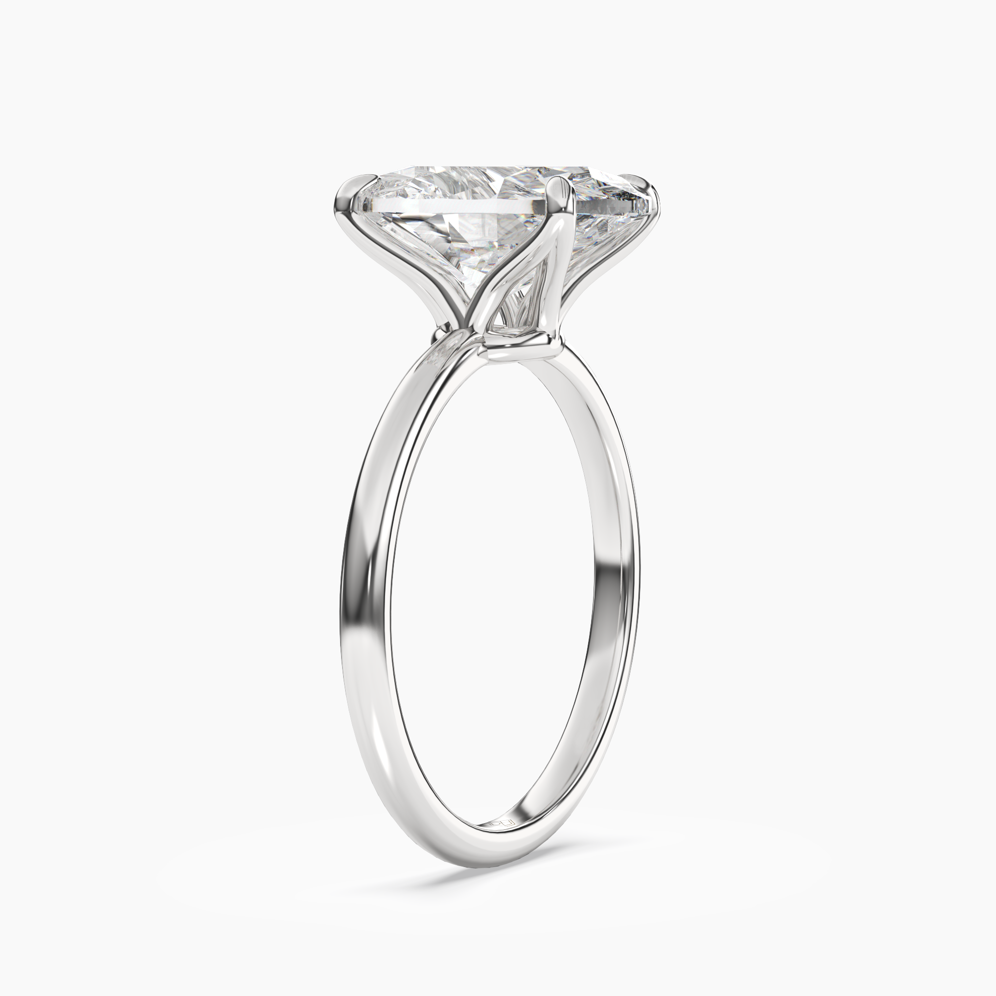 Brielle Oval Solitaire 1.5 Carat Lab Grown Diamond Engagement Ring in 18K White Gold