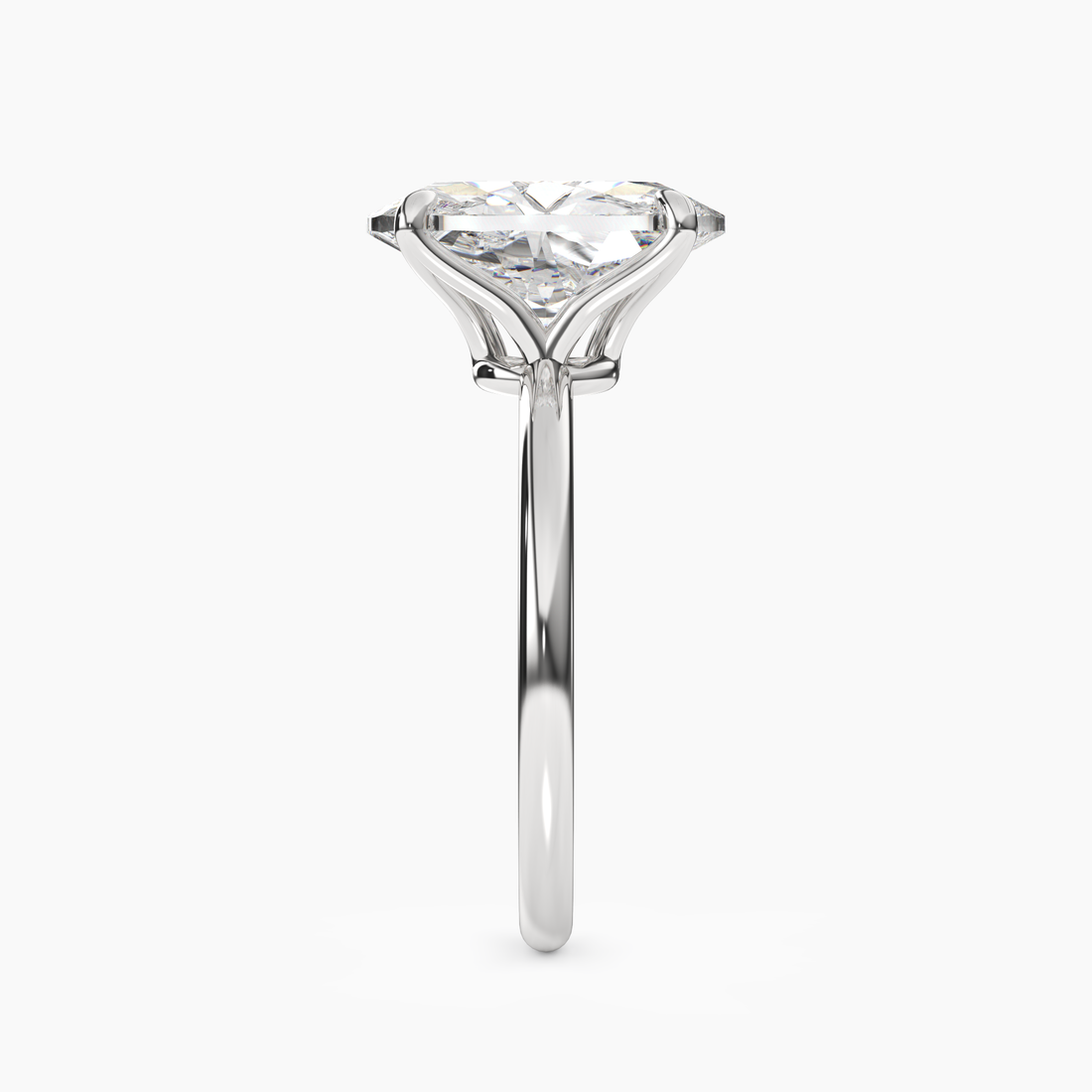 Brielle Oval Solitaire 2 Carat Lab Grown Diamond Engagement Ring in 14K Rose Gold