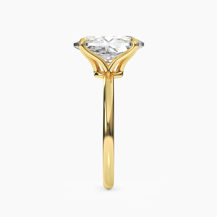 Brielle Oval Solitaire 3 Carat Lab Grown Diamond Engagement Ring in 14K Rose Gold