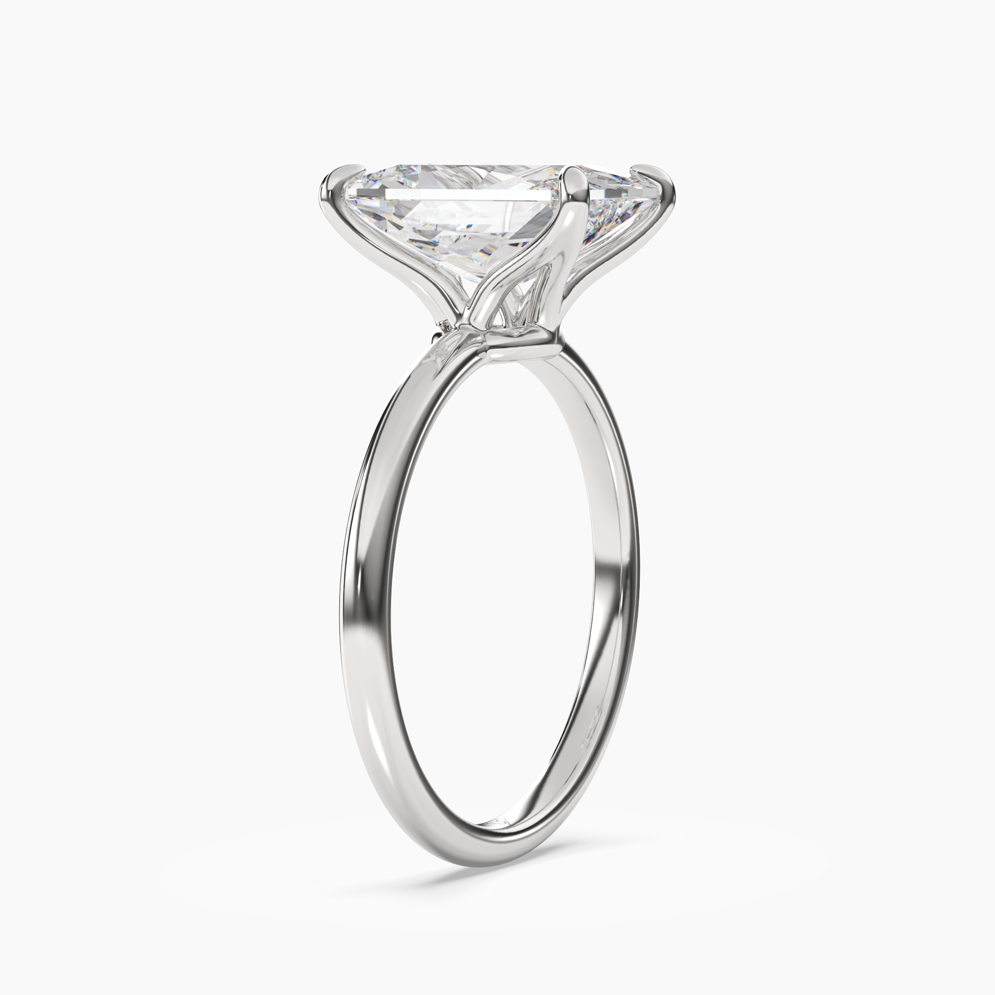 Brielle Radiant Solitaire 1.5 Carat Lab Grown Diamond Engagement Ring in 18K Rose Gold