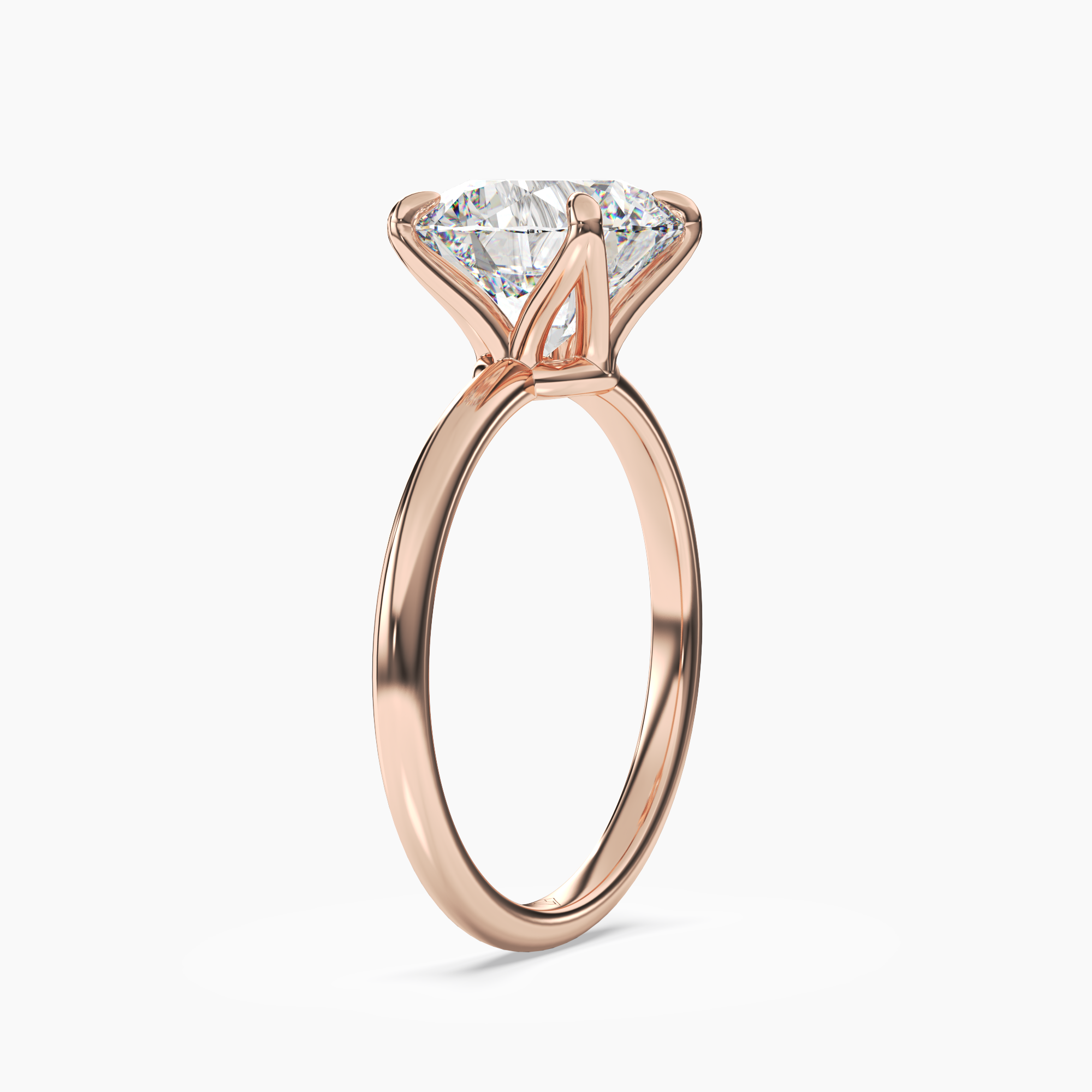 Brielle Round Solitaire Diamond Ring Setting in 18K White Gold