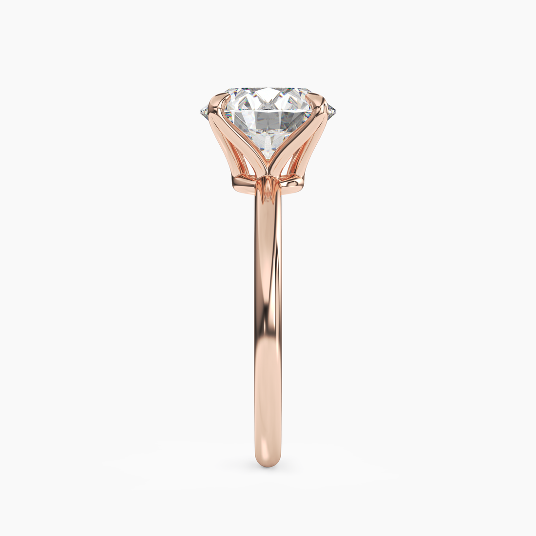 Brielle Round Solitaire 2.5 Carat Lab Grown Diamond Engagement Ring in 14K Rose Gold