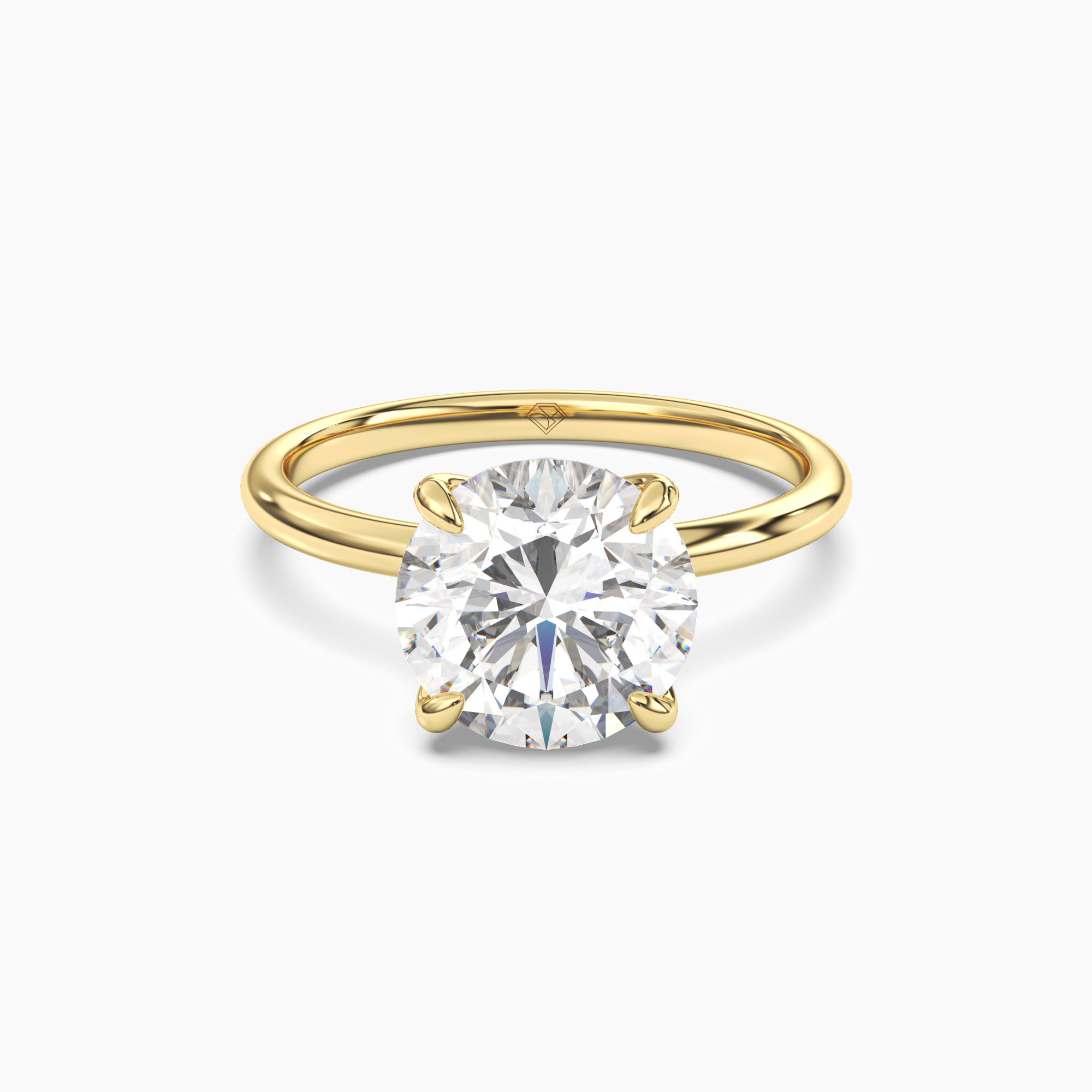 Brielle Round Solitaire Diamond Ring Setting in 14K White Gold