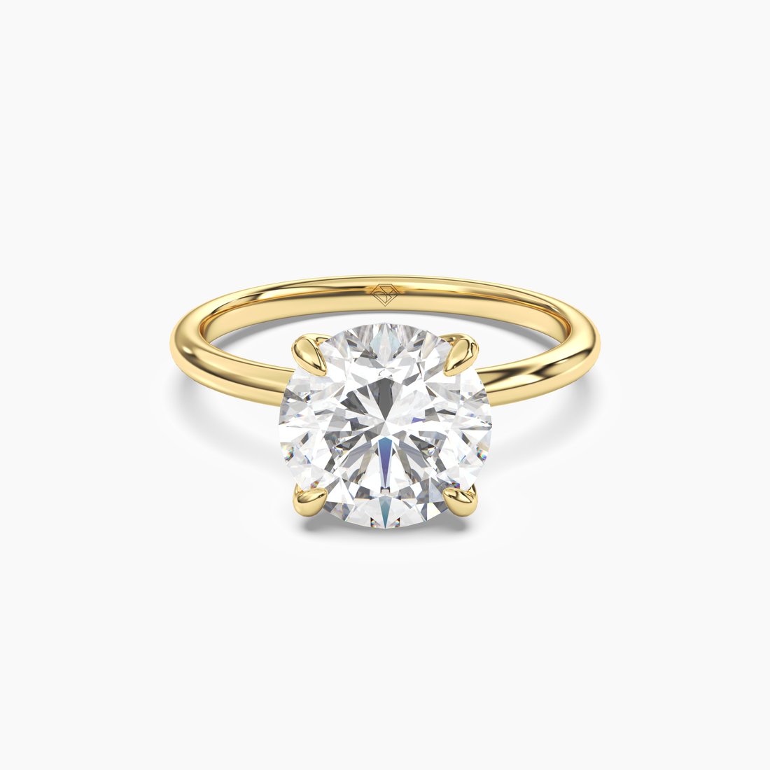 Brielle Round Solitaire 2.5 Carat Lab Grown Diamond Engagement Ring in 14K Rose Gold
