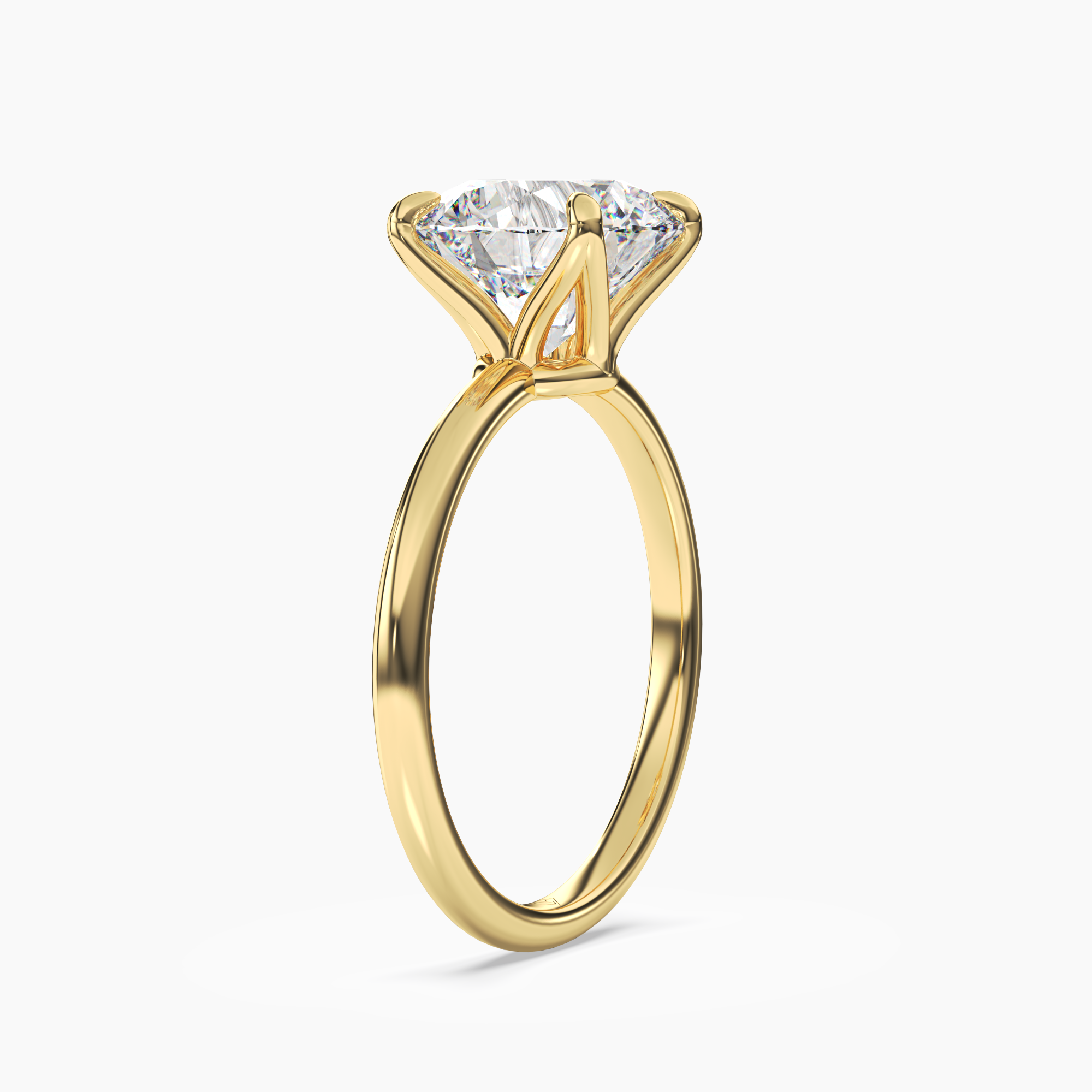 Brielle Round Solitaire 1.5 Carat Lab Grown Diamond Engagement Ring in 14K White Gold