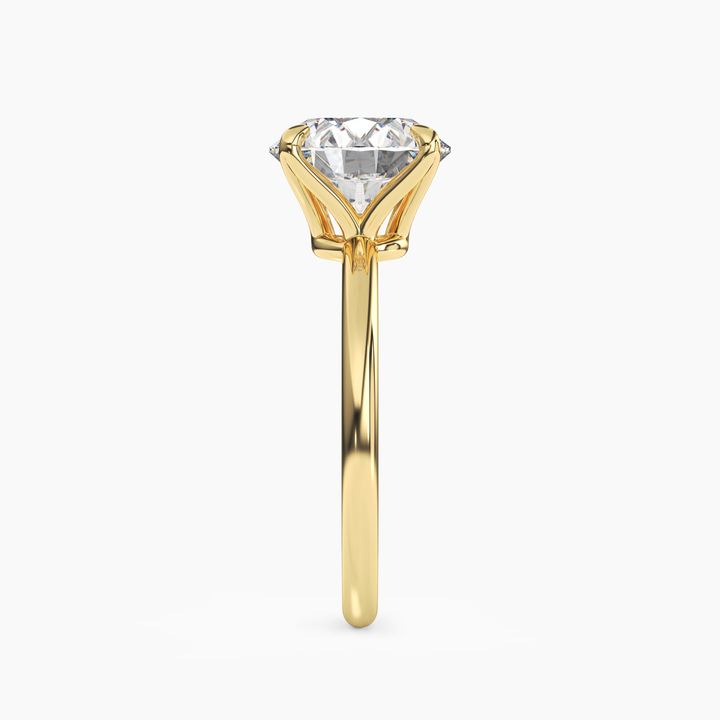Brielle Round Solitaire 1.5 Carat Lab Grown Diamond Engagement Ring in 18K Rose Gold