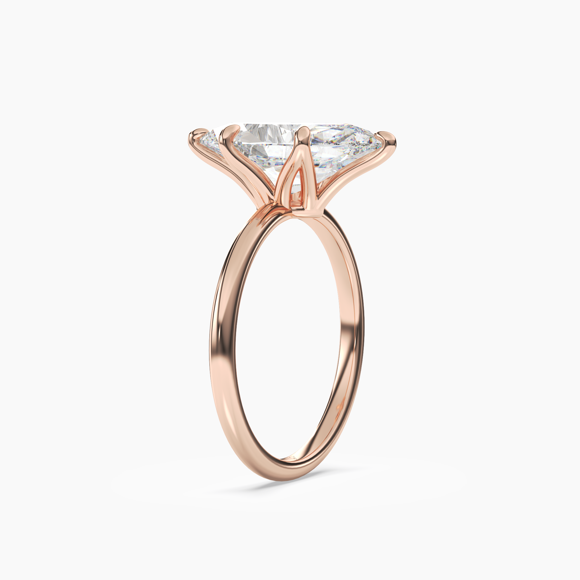 Eden Marquise Solitaire 3 Carat Lab Grown Diamond Engagement Ring in 14K White Gold
