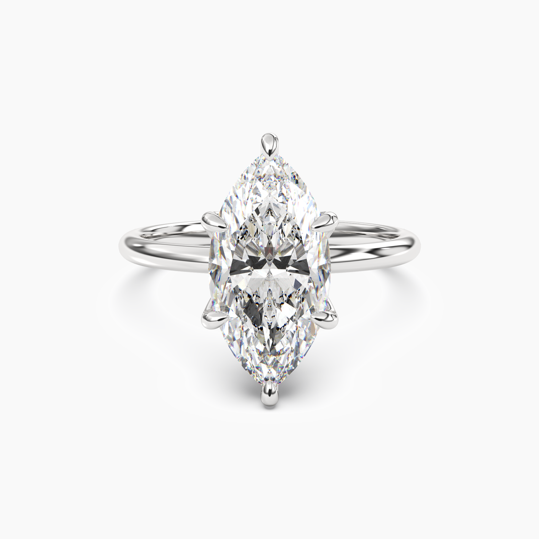 Eden Marquise Solitaire Diamond Ring Setting in 14K Yellow Gold
