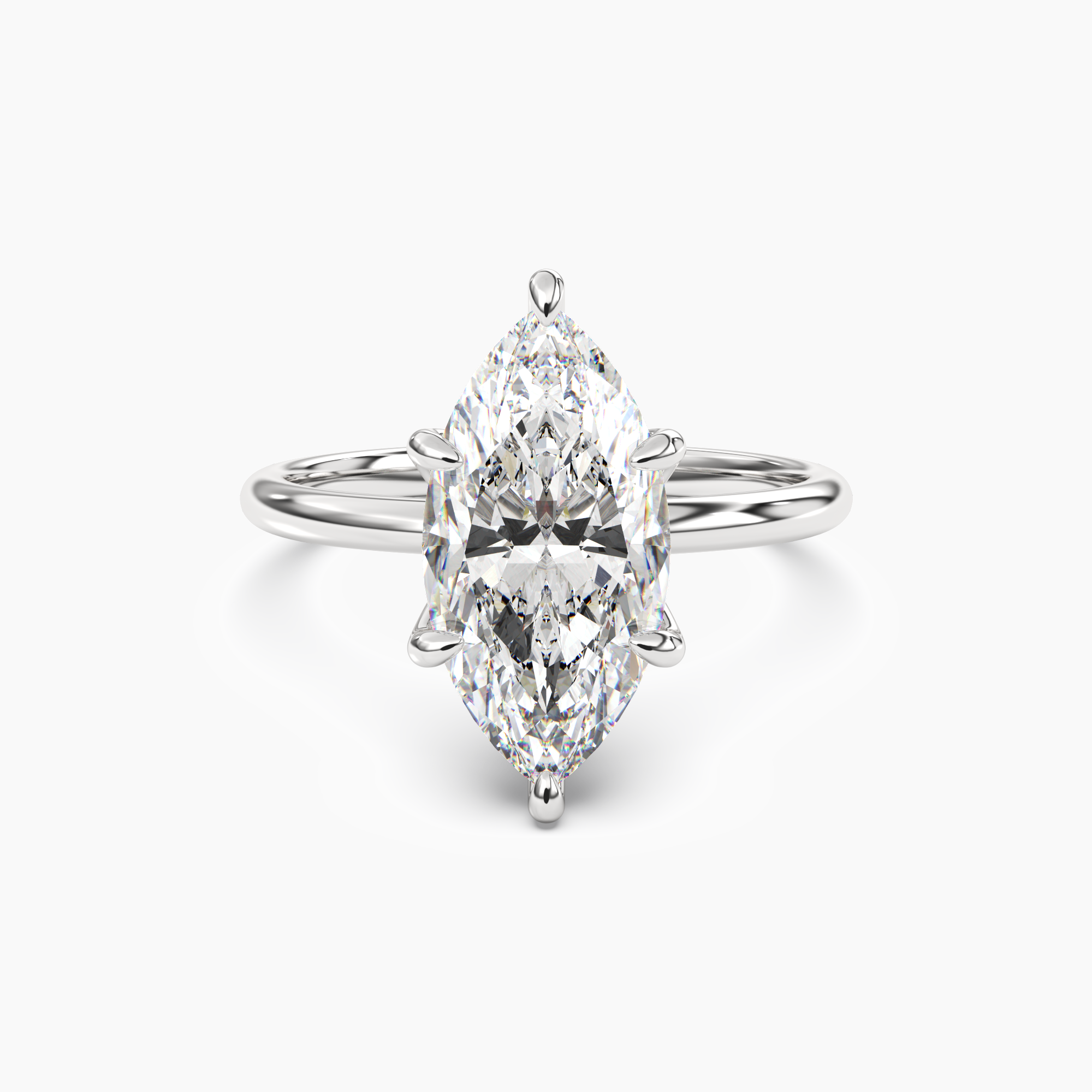 Eden Marquise Solitaire Diamond Ring Setting in 14K Rose Gold