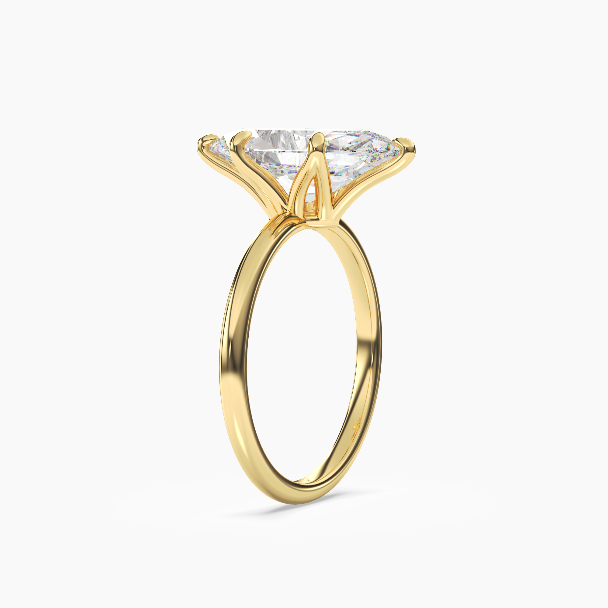 Eden Marquise Solitaire 3 Carat Lab Grown Diamond Engagement Ring in 14K White Gold