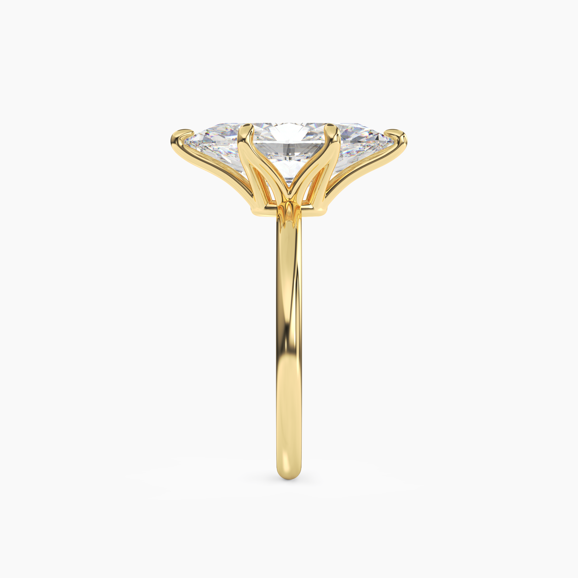 Eden Marquise Solitaire Diamond Ring Setting in 18K Yellow Gold