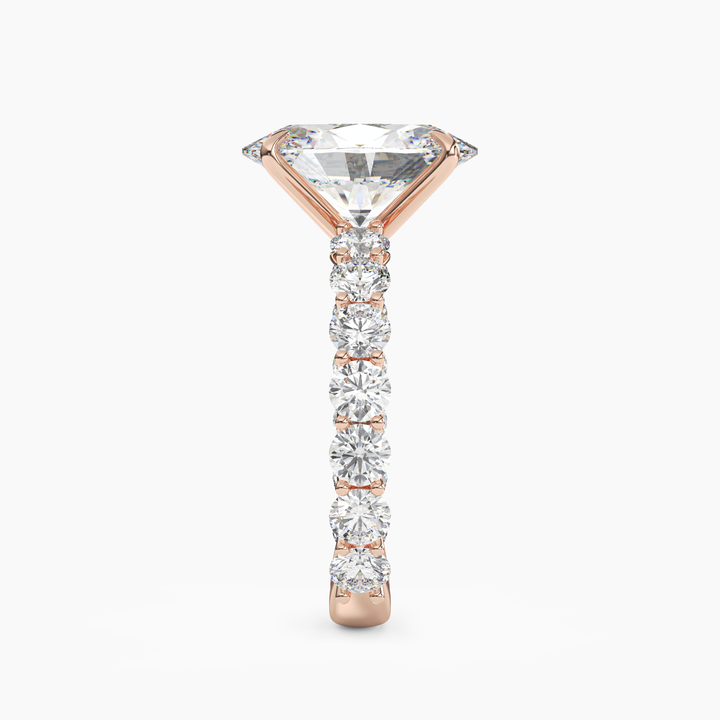 Blossom Oval 2.5 Carat Lab Grown Diamond Engagement Ring in 14K White Gold