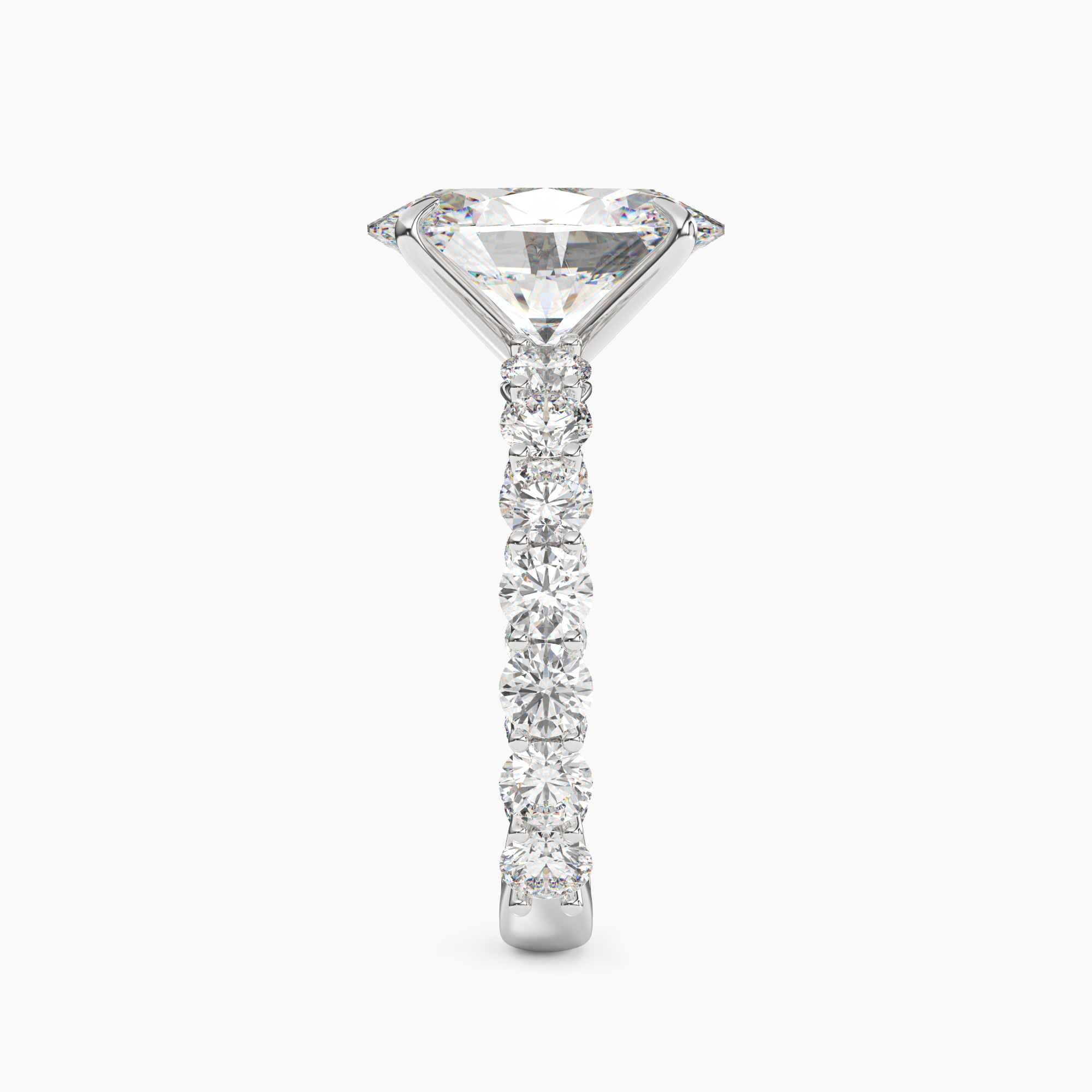 Blossom Oval 2.5 Carat Lab Grown Diamond Engagement Ring in 14K White Gold