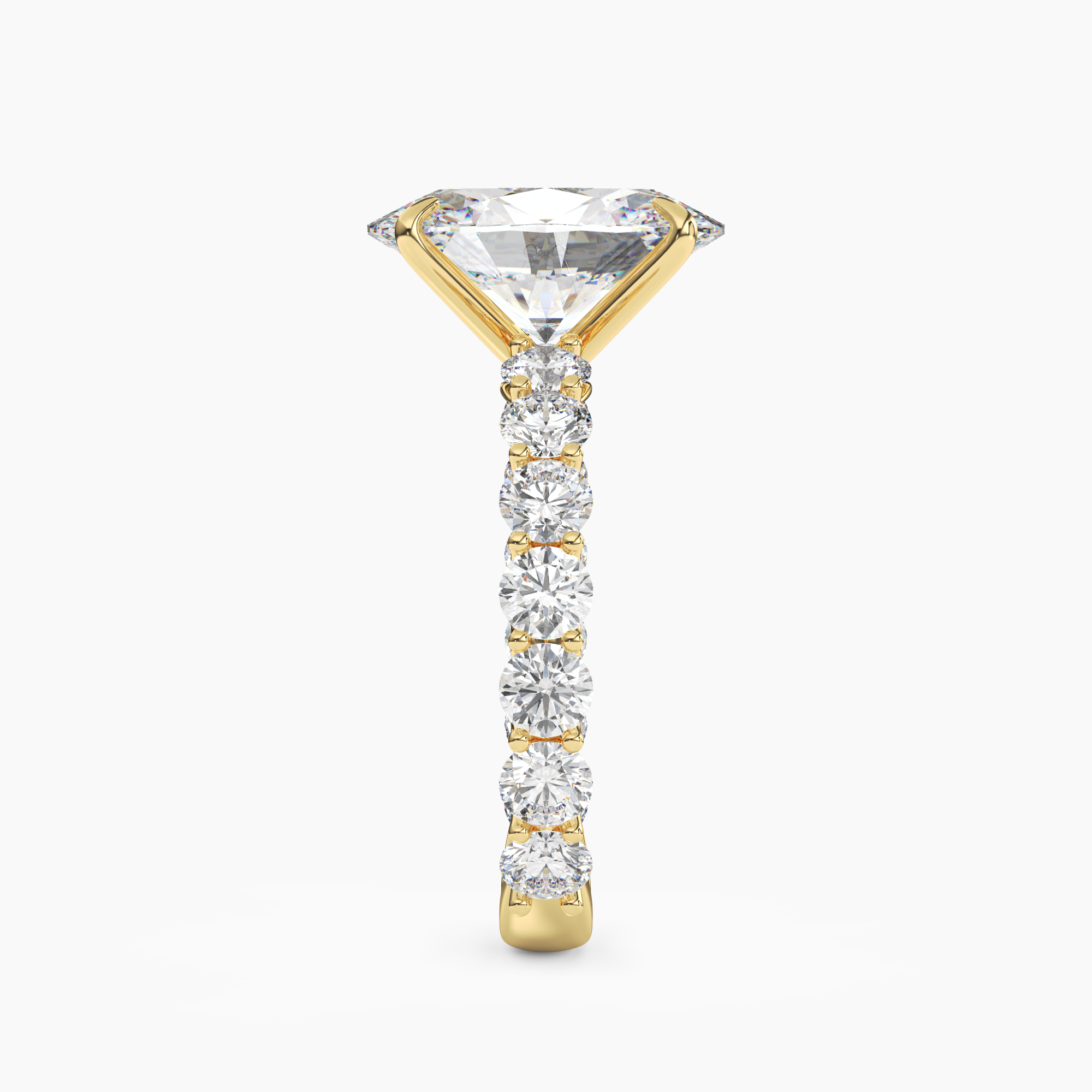Blossom Oval 1 Carat Lab Grown Diamond Engagement Ring in 14K White Gold