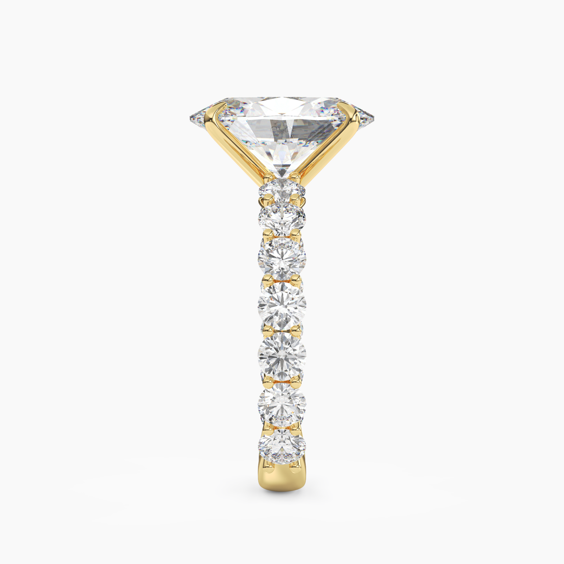 Blossom Oval Diamond Ring Setting in 18K Rose Gold