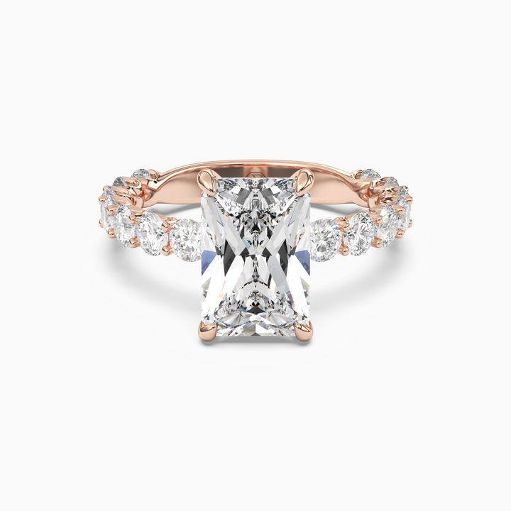 Blossom Radiant 1.5 Carat Lab Grown Diamond Engagement Ring in 14K Rose Gold