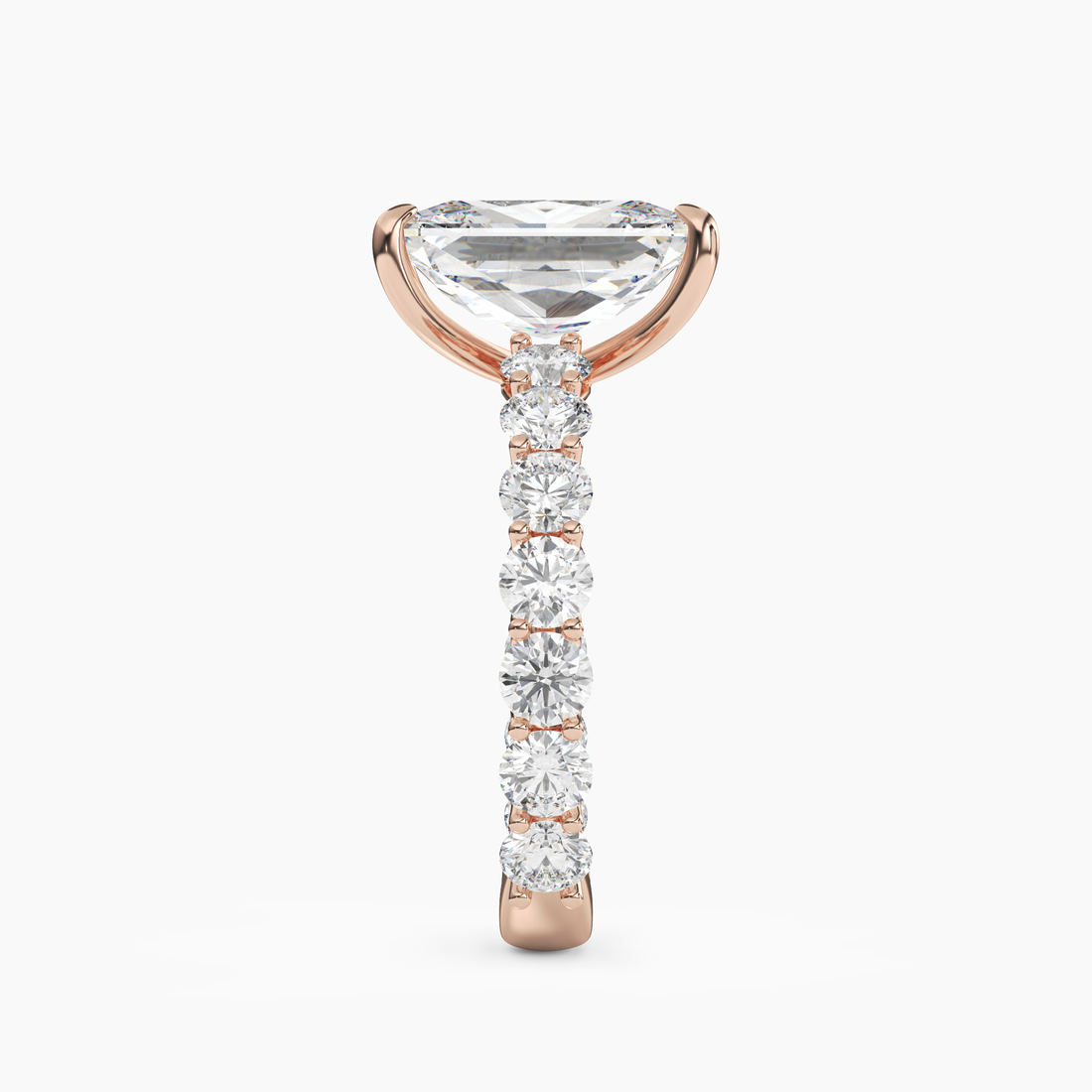 Blossom Radiant 2.5 Carat Lab Grown Diamond Engagement Ring in 18K Rose Gold