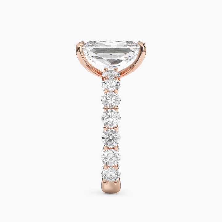 Blossom Radiant 1 Carat Lab Grown Diamond Engagement Ring in 14K White Gold