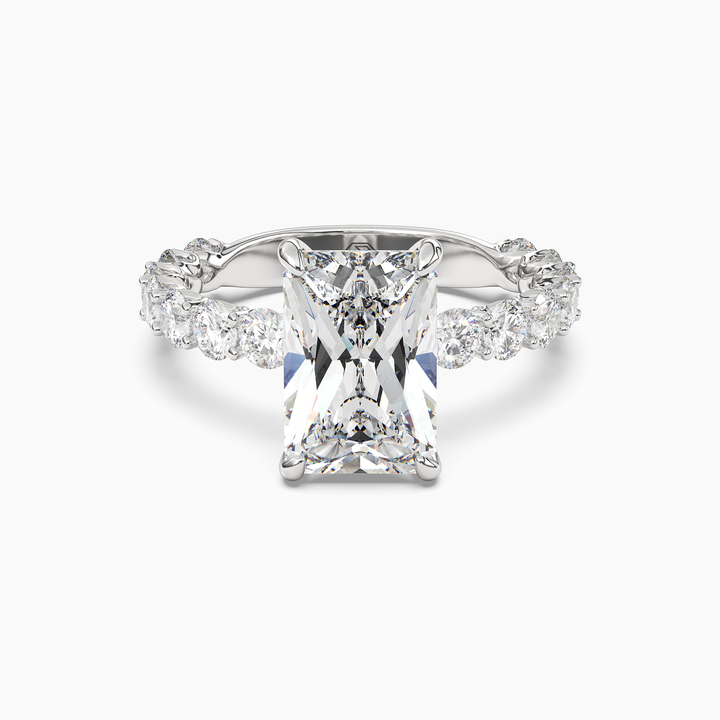 Blossom Radiant 1 Carat Lab Grown Diamond Engagement Ring in 14K White Gold