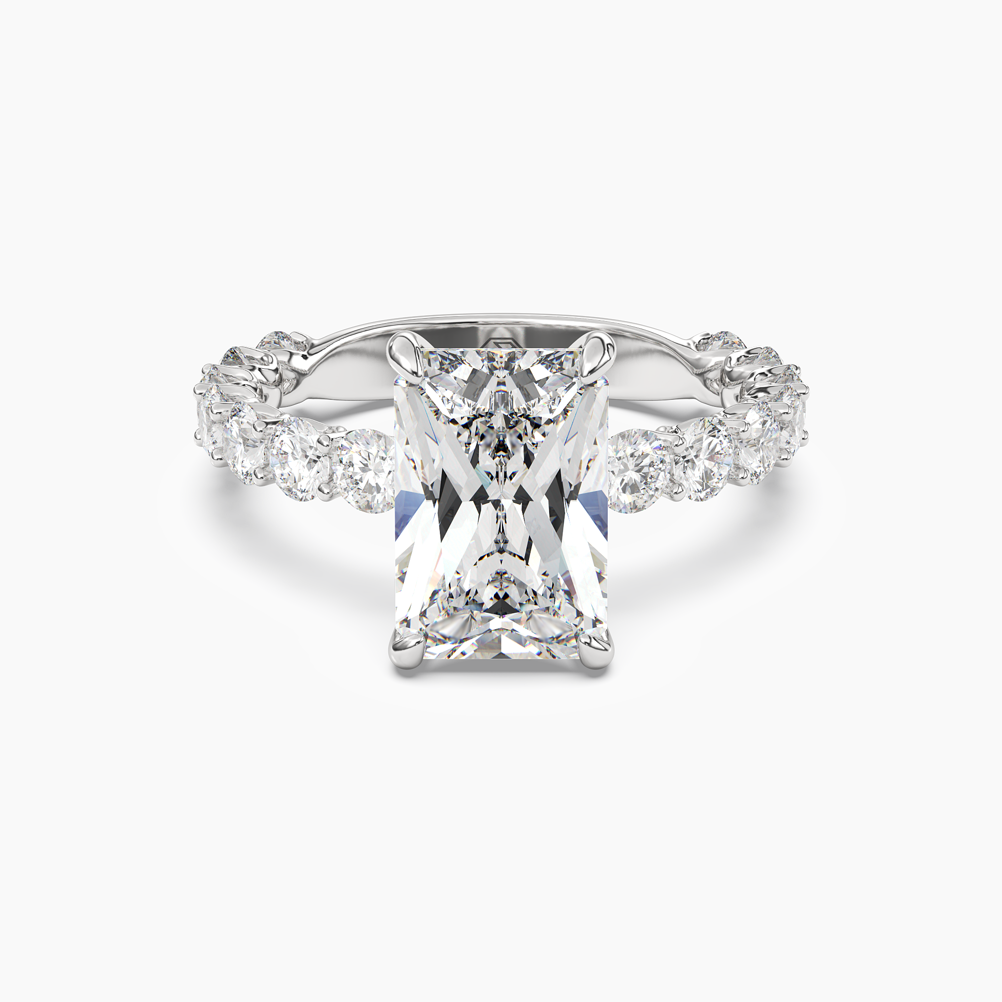 Blossom Radiant 1.5 Carat Lab Grown Diamond Engagement Ring in 14K White Gold