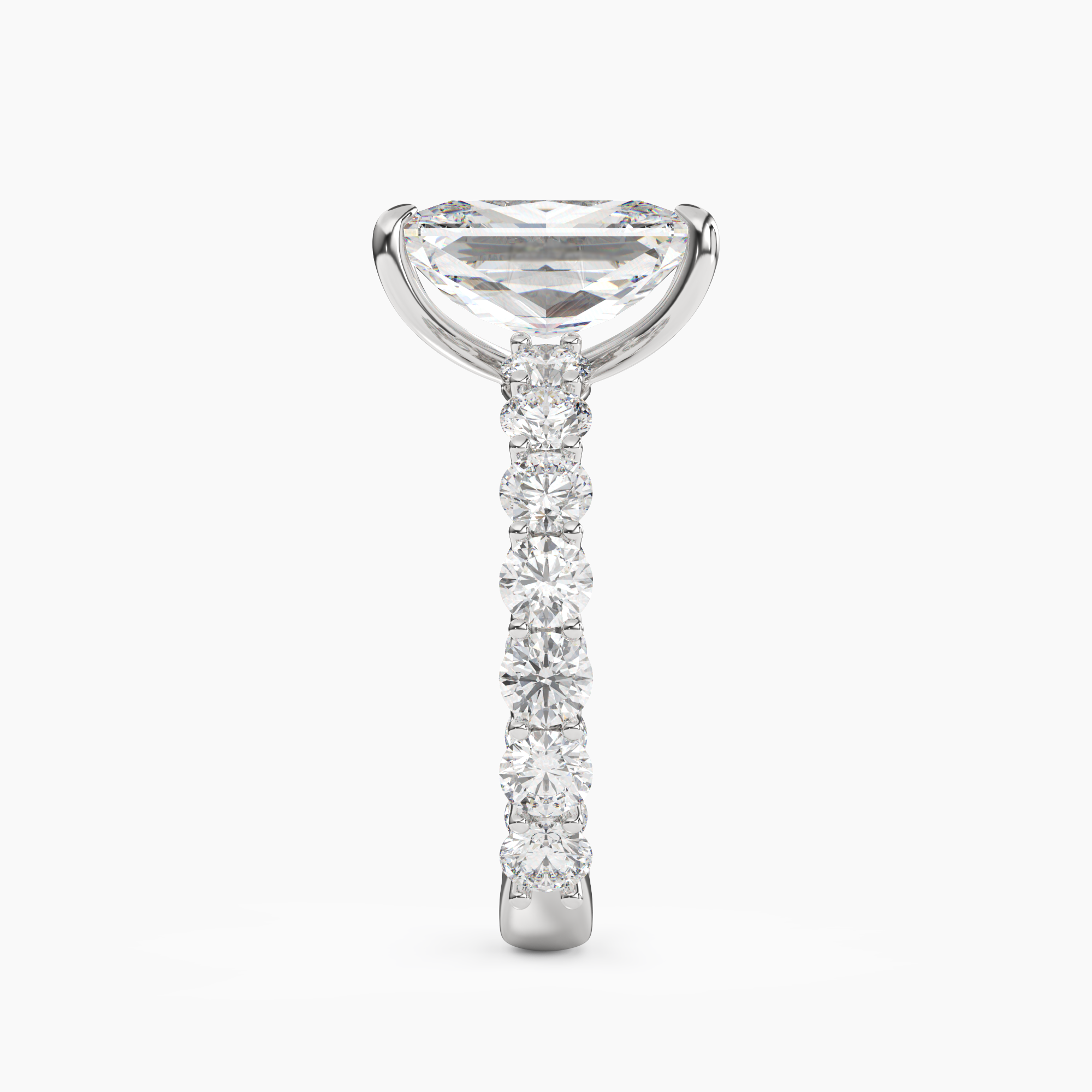 Blossom Radiant Diamond Ring Setting in 14K Rose Gold