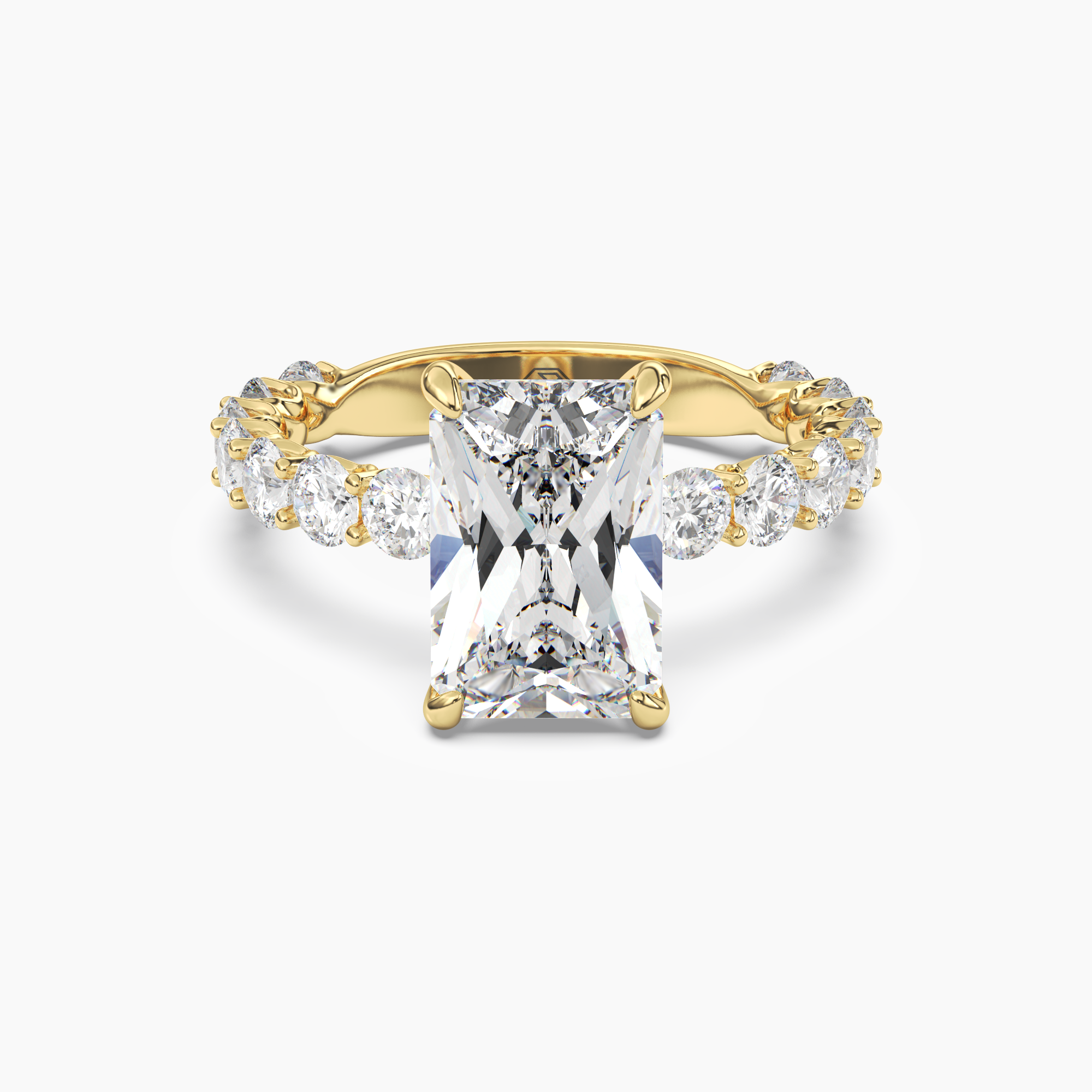 Blossom Radiant 2.5 Carat Lab Grown Diamond Engagement Ring in 14K Rose Gold