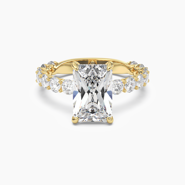 Blossom Radiant 2 Carat Lab Grown Diamond Engagement Ring in 14K Yellow Gold