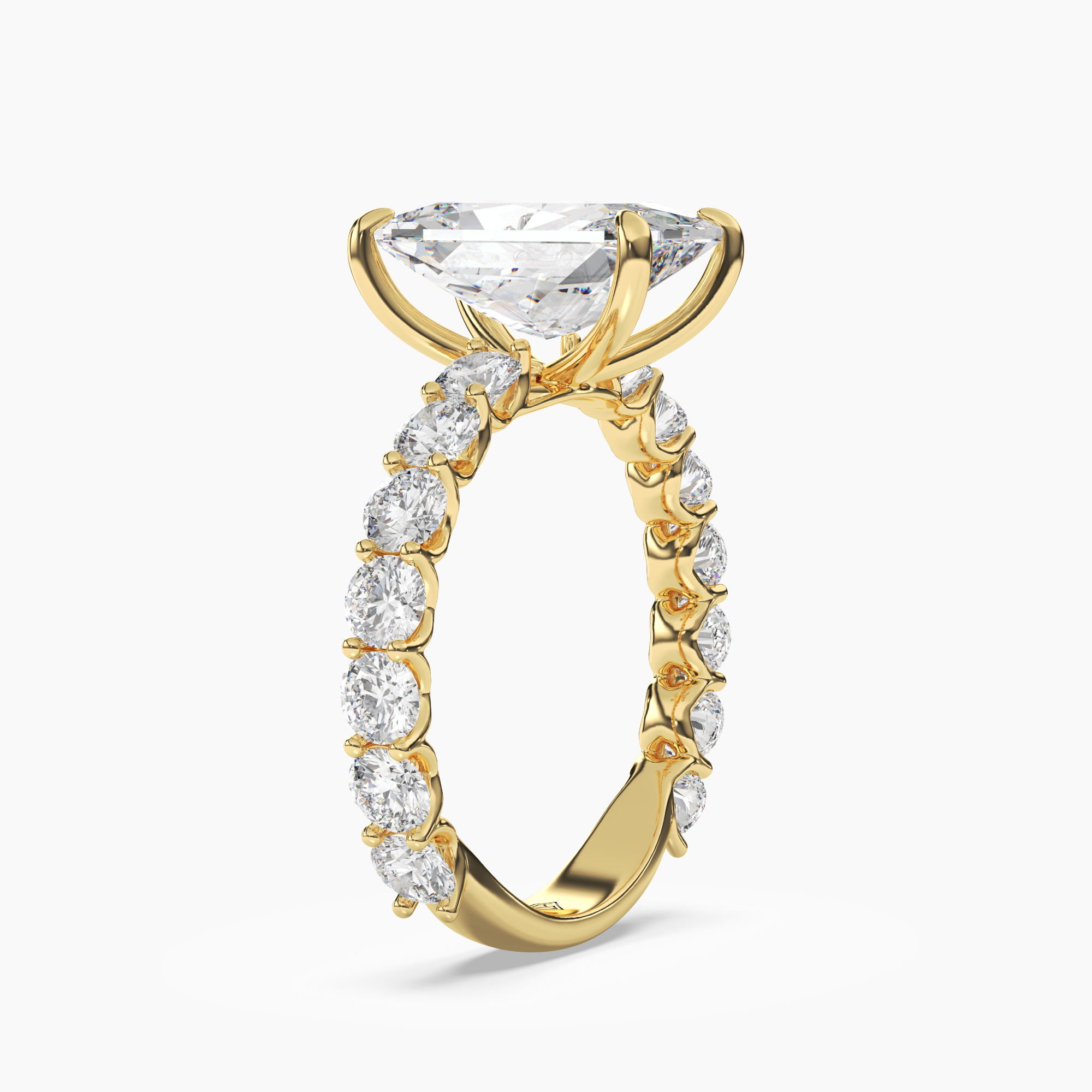 Blossom Radiant 1 Carat Lab Grown Diamond Engagement Ring in 14K Rose Gold
