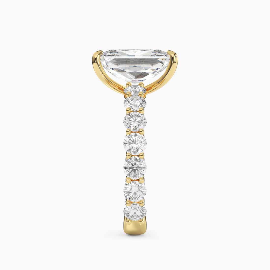Blossom Radiant 3 Carat Lab Grown Diamond Engagement Ring in 14K White Gold