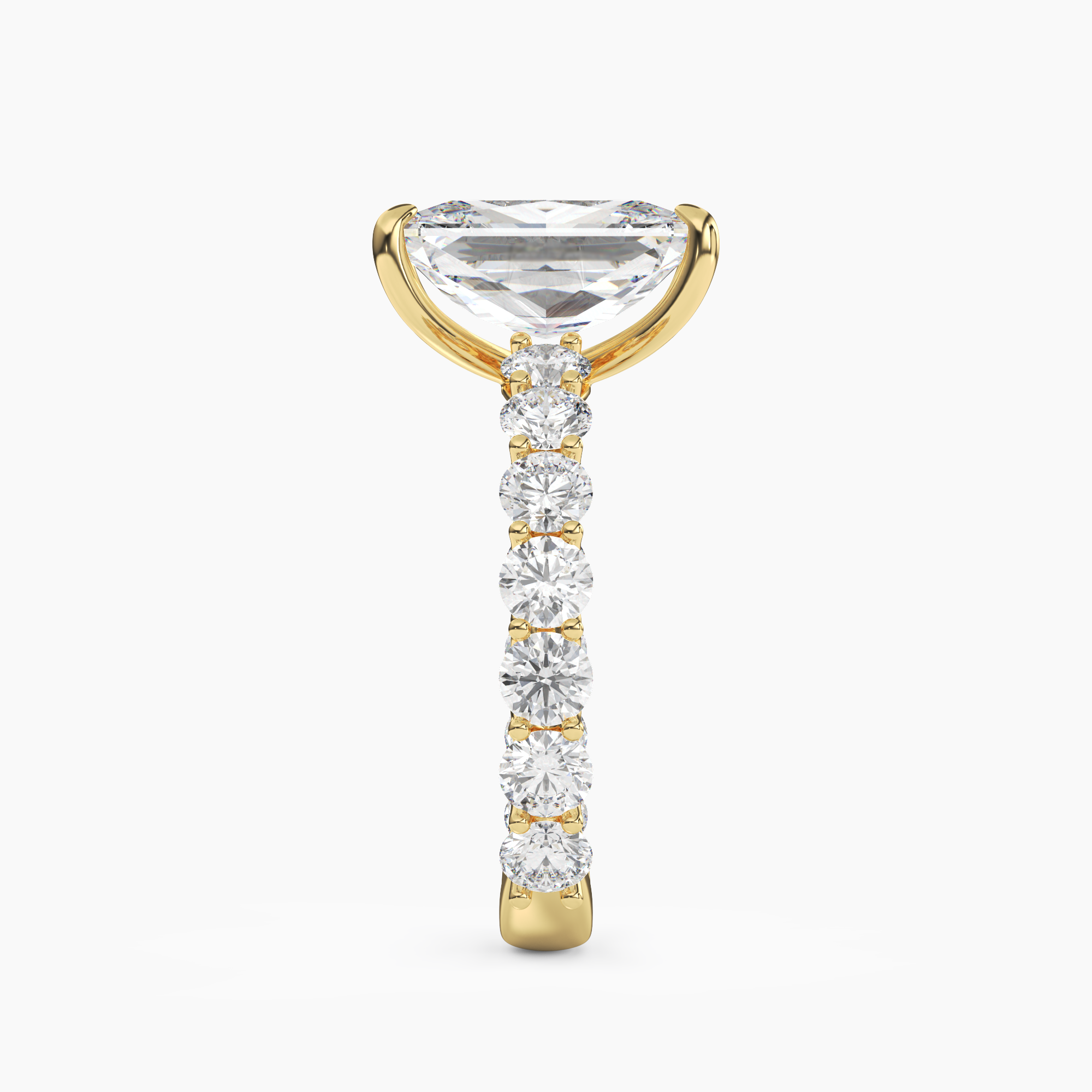 Blossom Radiant 1.5 Carat Lab Grown Diamond Engagement Ring in 14K White Gold