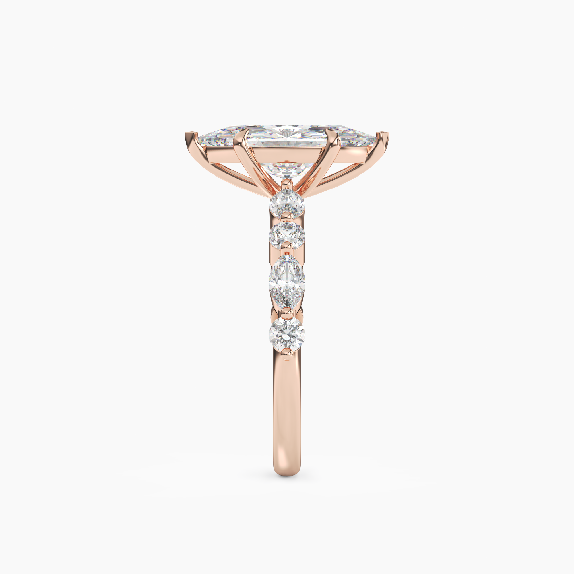 Aster Marquise Hidden Halo 2 Carat Lab Grown Diamond Engagement Ring in 14K Yellow Gold