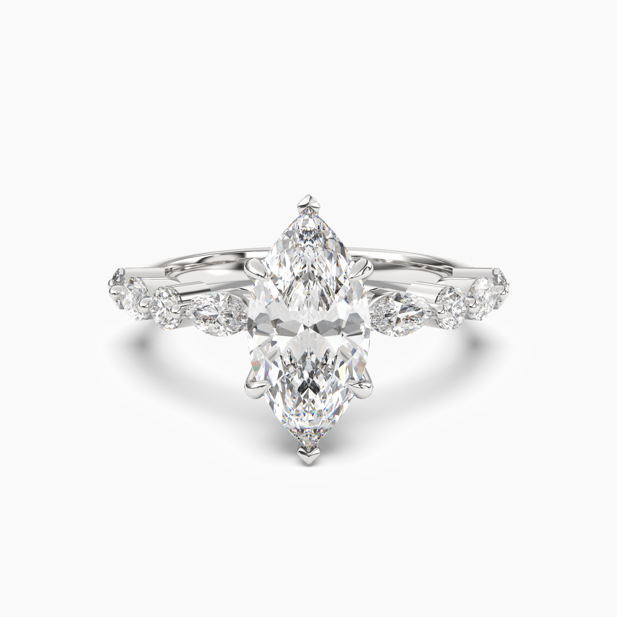 Aster Marquise Hidden Halo 1 Carat Lab Grown Diamond Engagement Ring in 14K Rose Gold