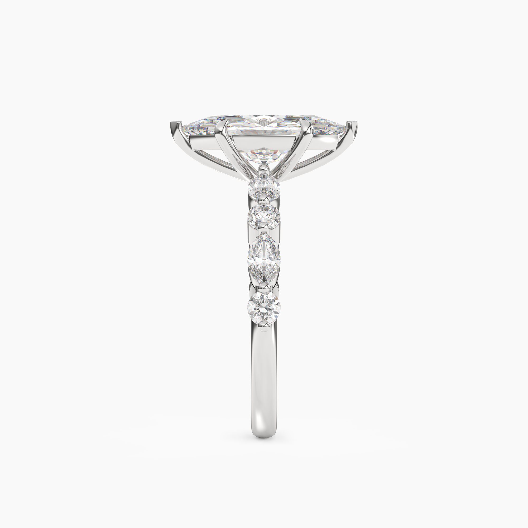Aster Marquise Hidden Halo 2.5 Carat Lab Grown Diamond Engagement Ring in 18K Yellow Gold