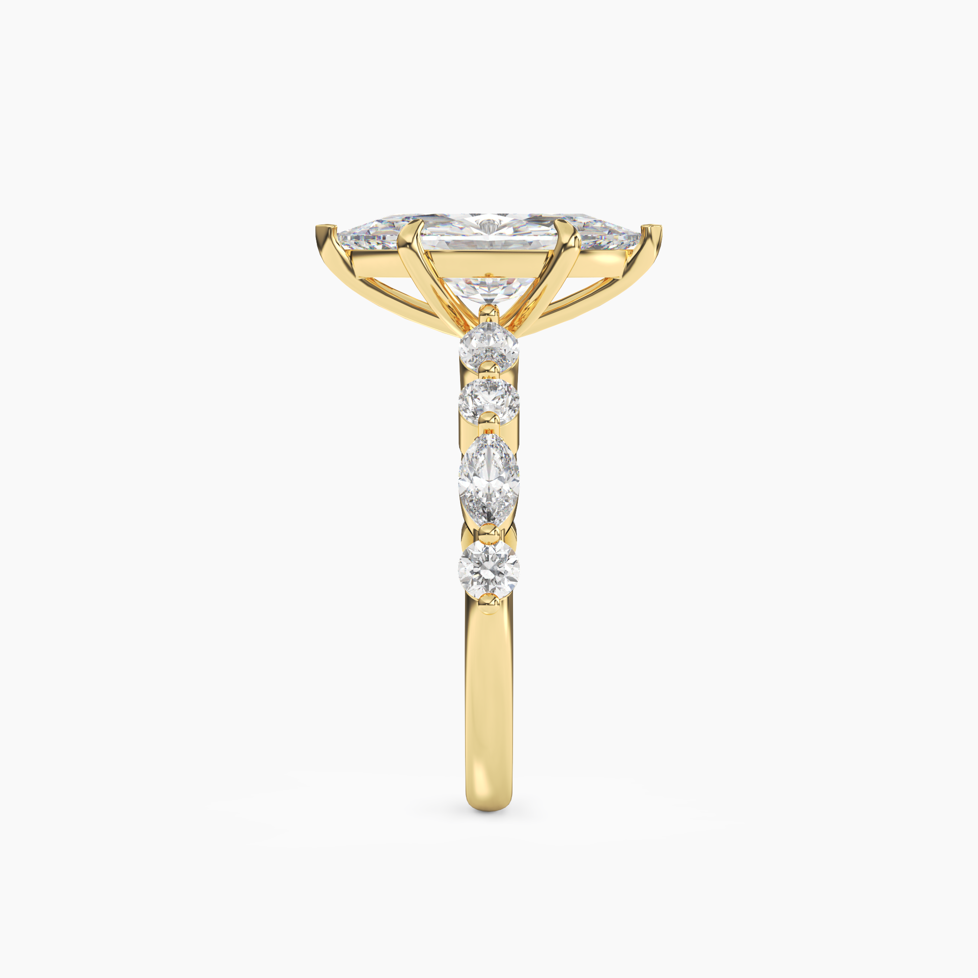 Aster Marquise Hidden Halo 1.5 Carat Lab Grown Diamond Engagement Ring in 18K White Gold