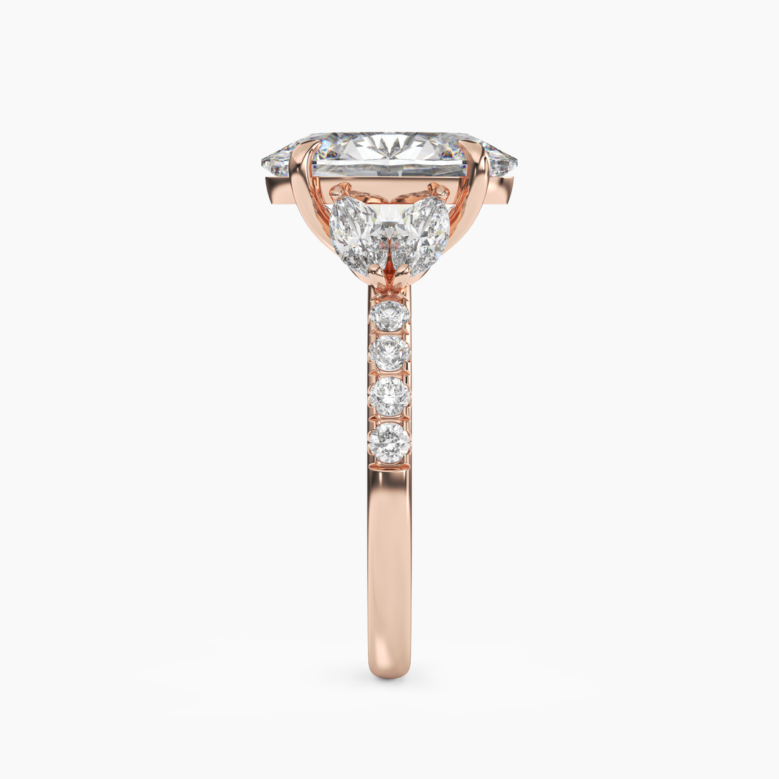 Mirage Oval 2 Carat Lab Grown Diamond Engagement Ring in 18K White Gold