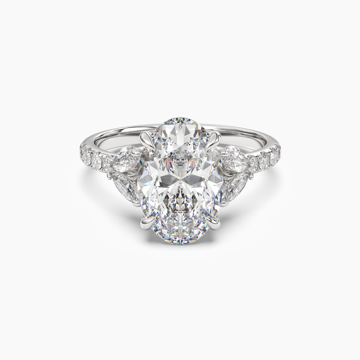 Mirage Oval 2 Carat Lab Grown Diamond Engagement Ring in 14K White Gold