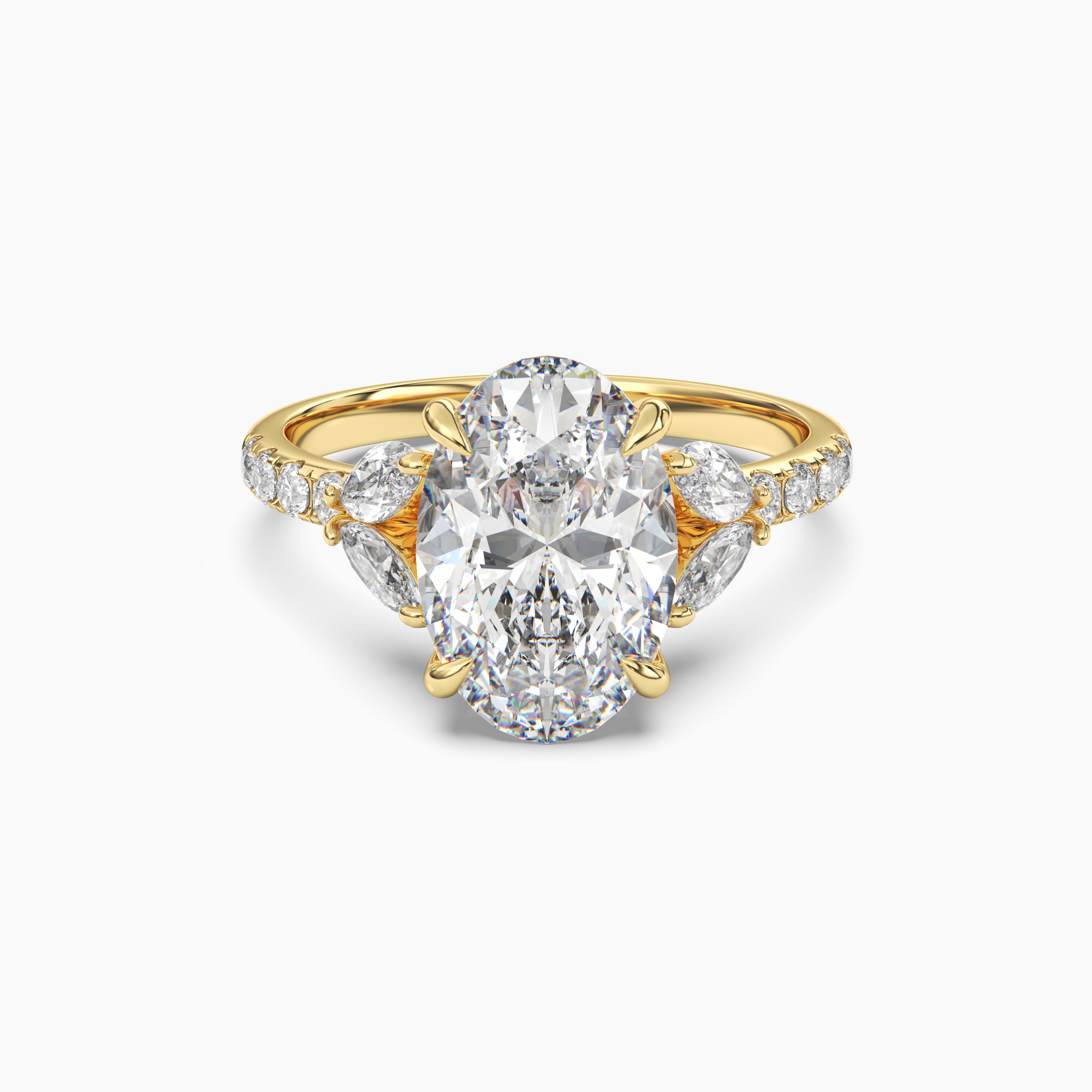 Mirage Oval 2.5 Carat Lab Grown Diamond Engagement Ring in 18K Rose Gold